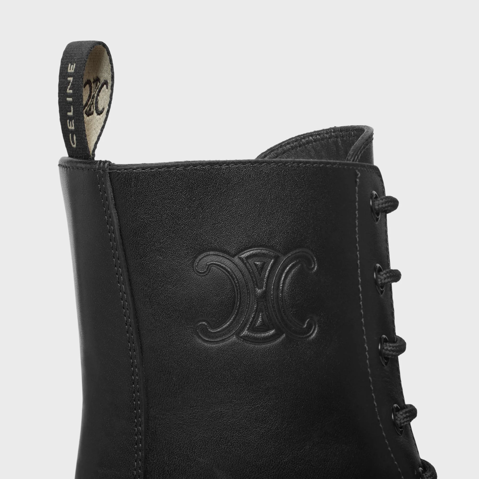 Lace-Up Boot W/Studded Outsol - Black - Image 8
