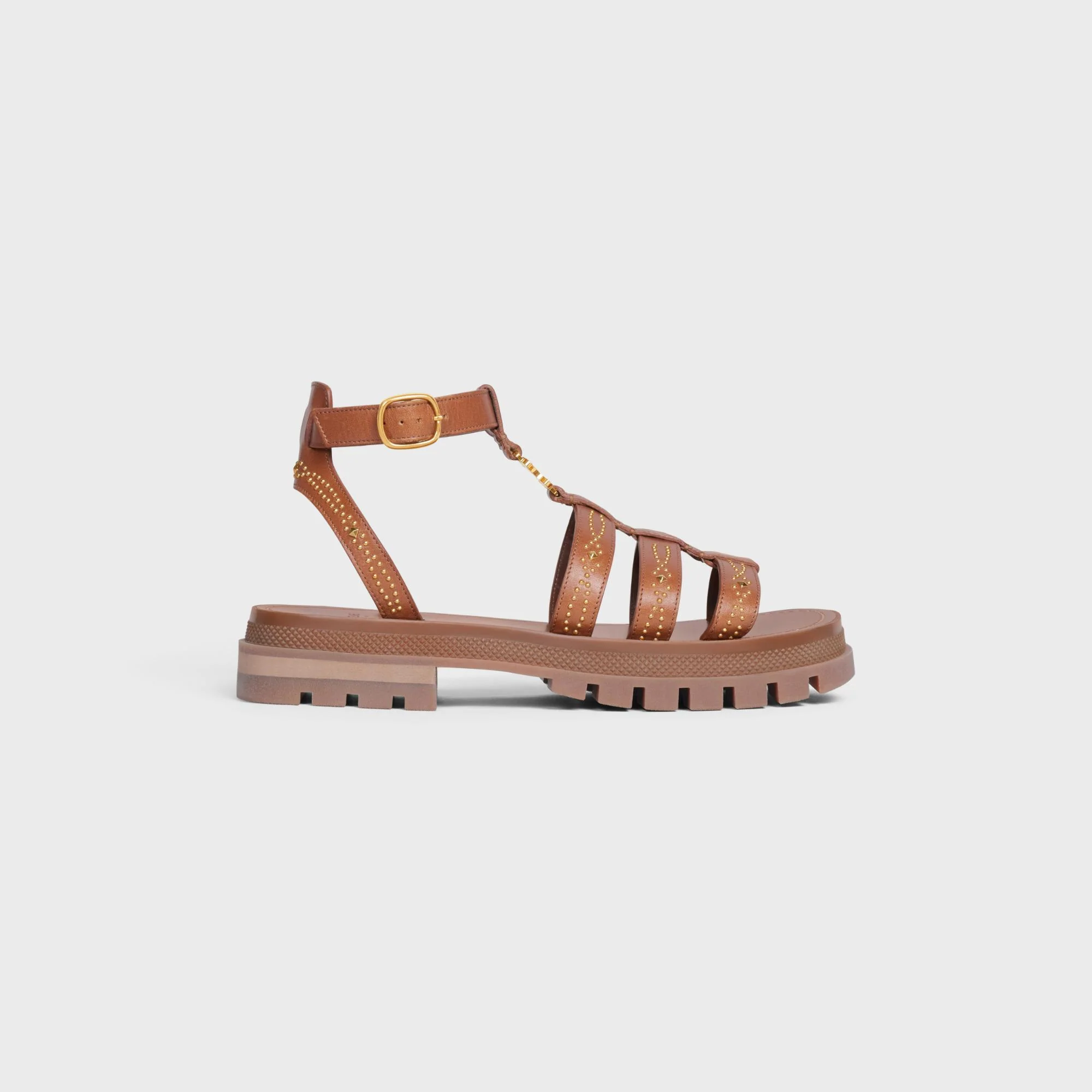 Triomphe Gladiator Studs Sandal 35 - Tan