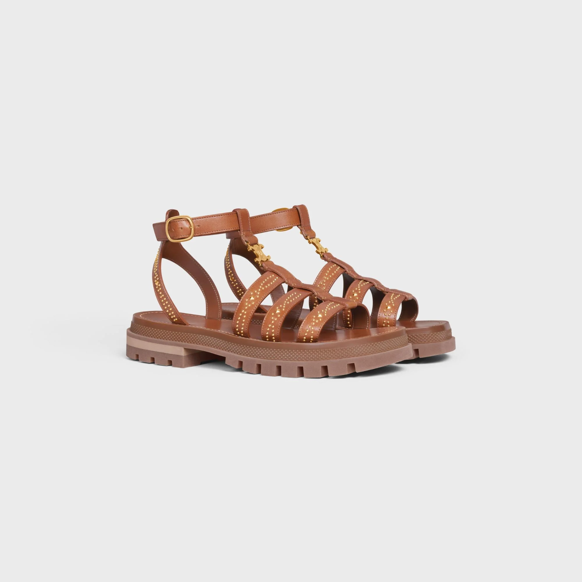Triomphe Gladiator Studs Sandal 35 - Tan - Image 2