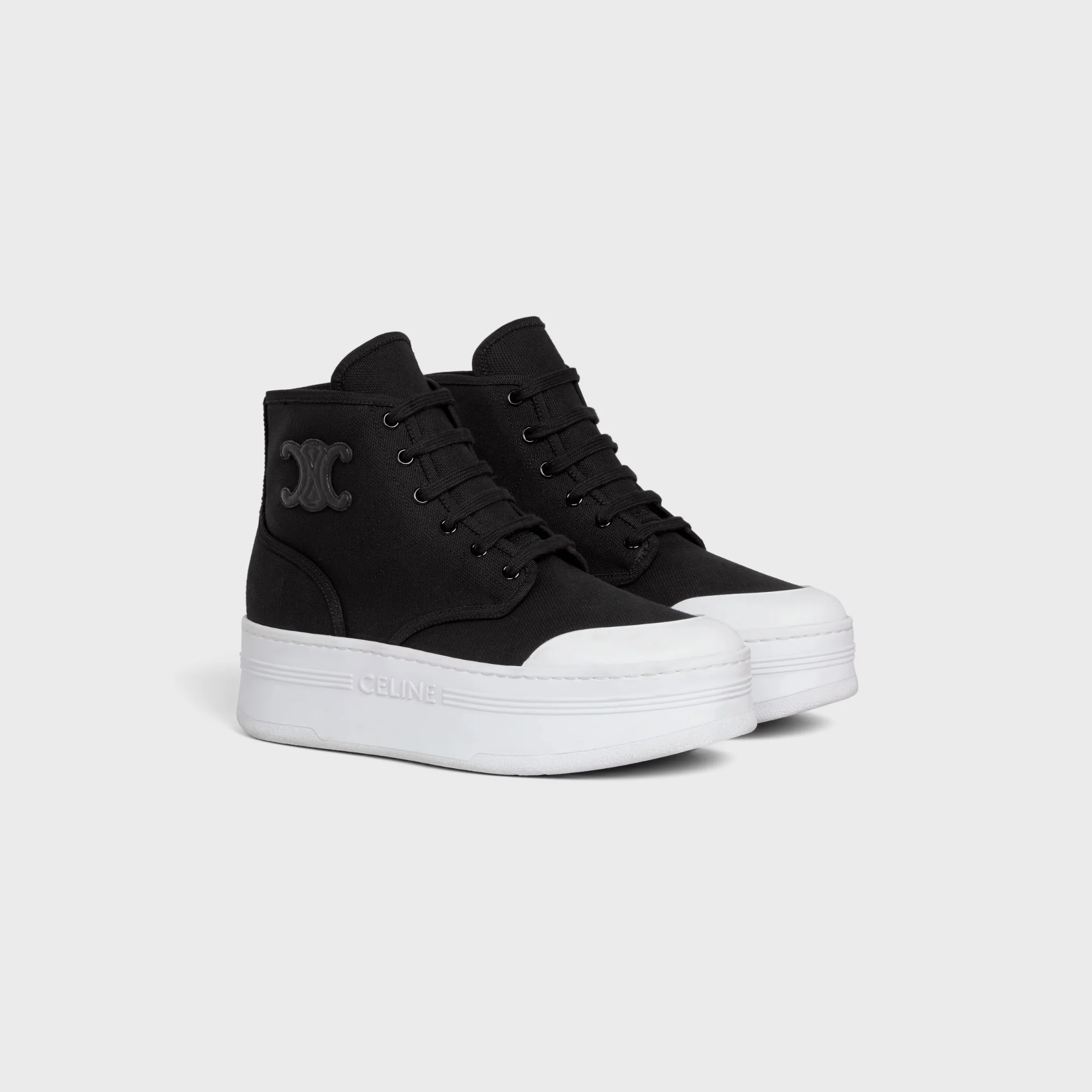 Wedge Lace-Up Boot W/Triomphe - Black - Image 2