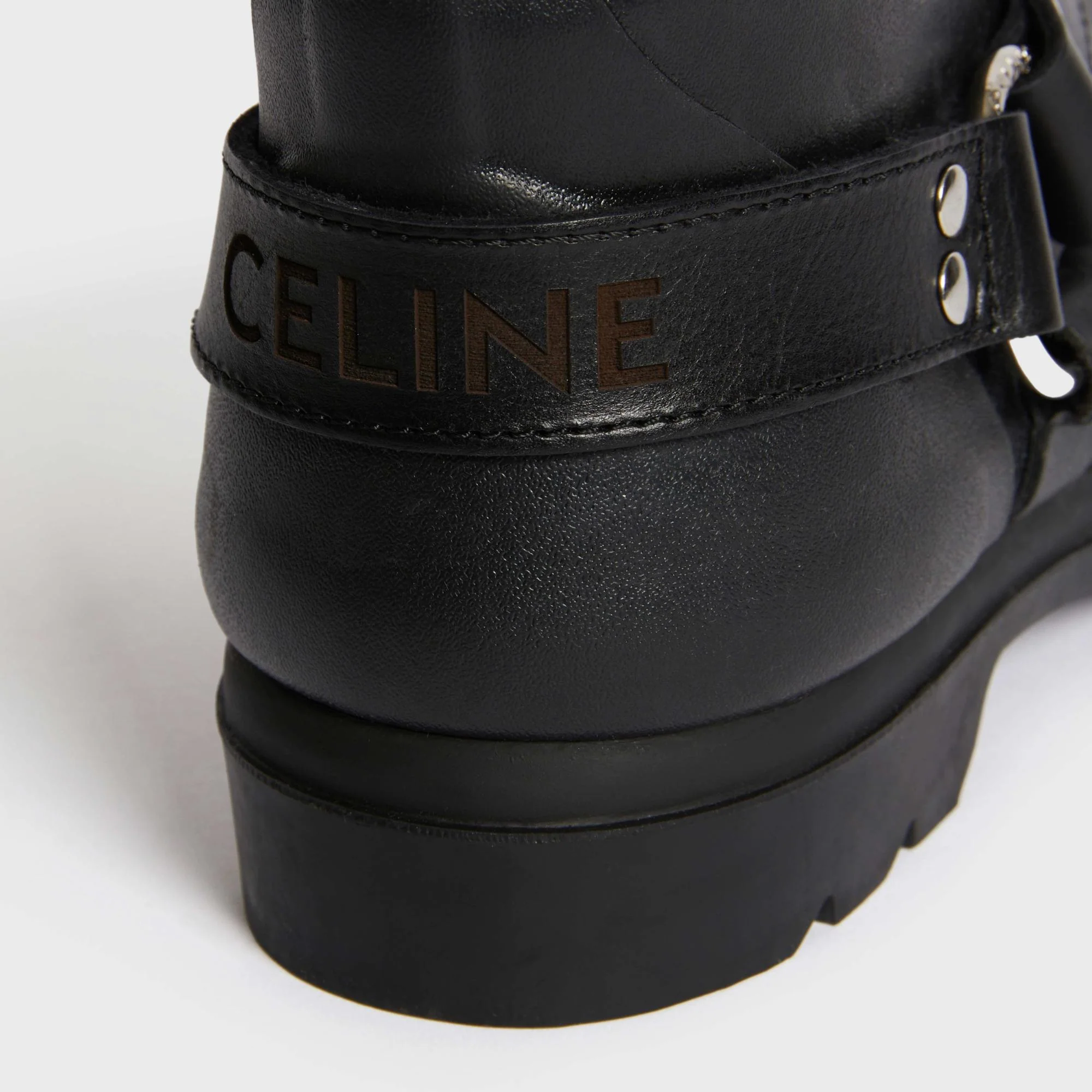 Mid Biker Boot W/Harness & Tr - Black - Image 4