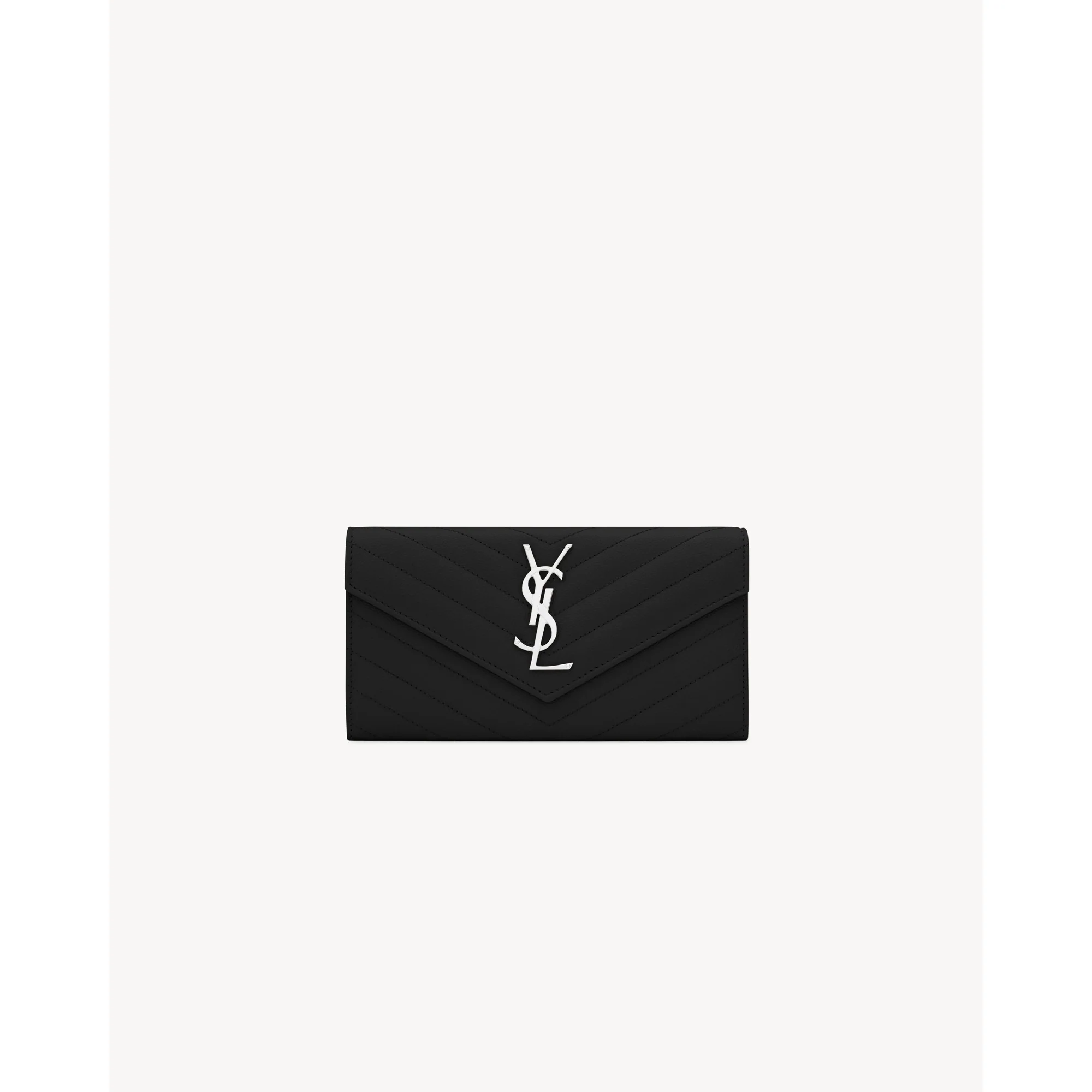 Large Flap Wallet - Nero