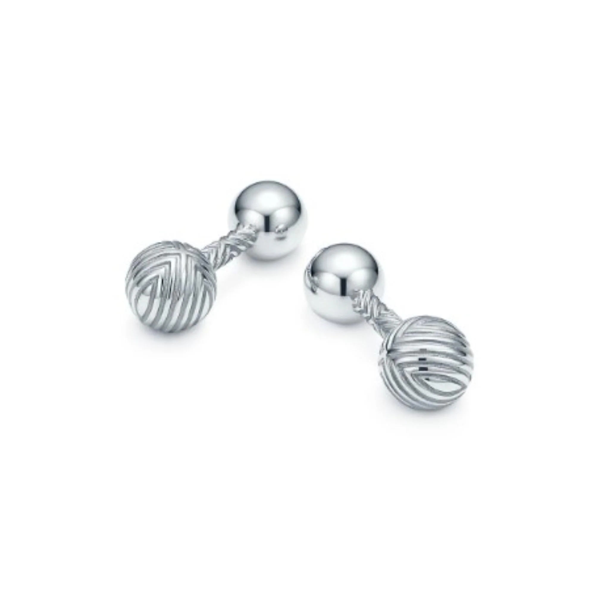 38002724 - SS Txtrd Barbell Cufflinks