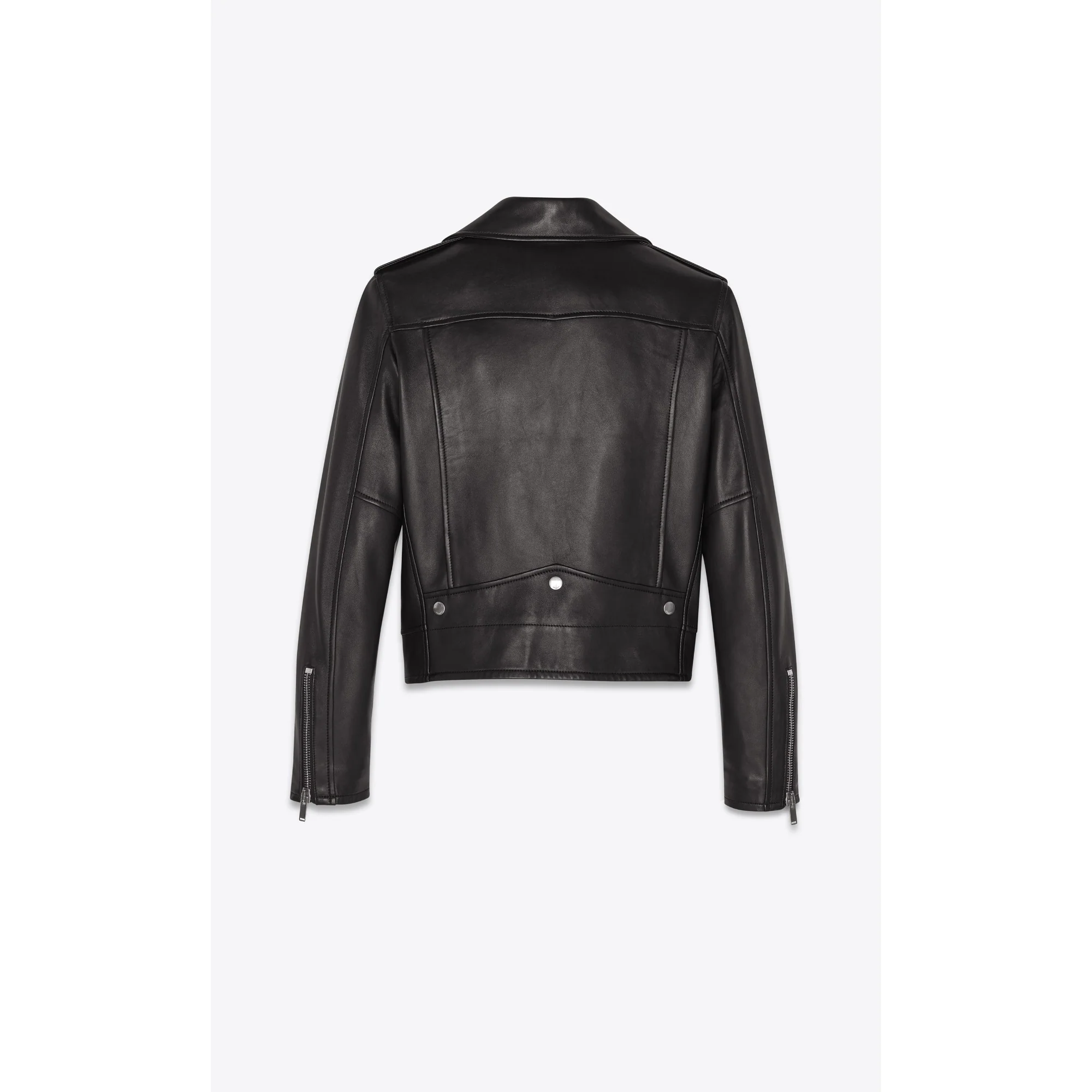 Classic Motocycle Jacket - Black - Image 2
