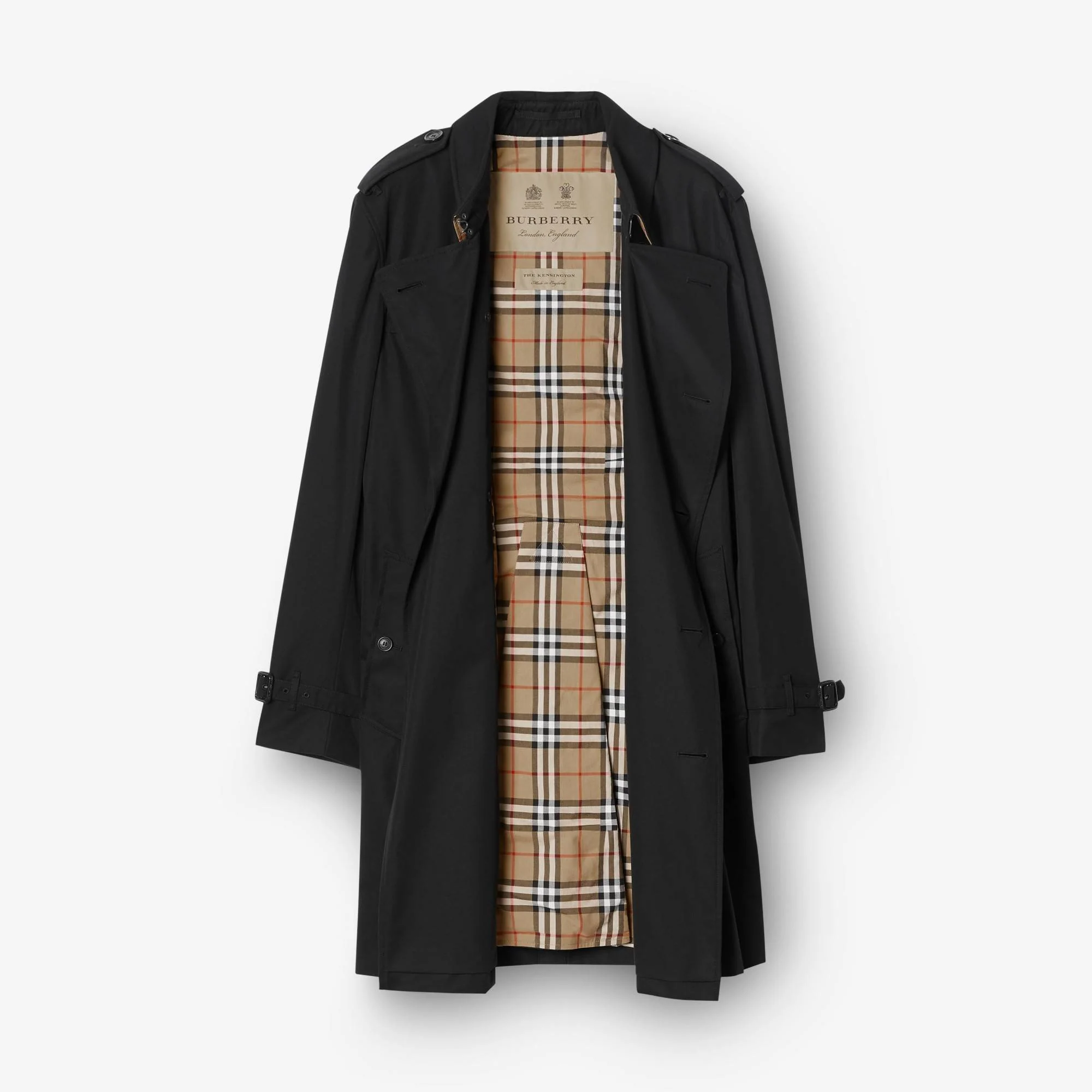 The Mid-length Kensington Heritage Trench Coat - Black - Image 4