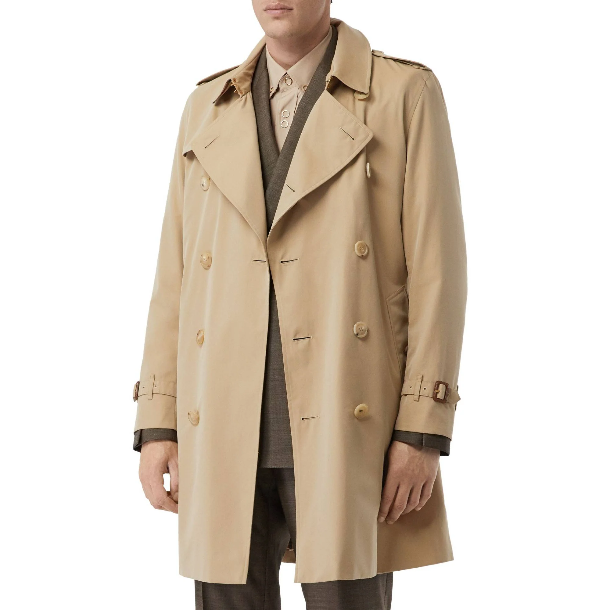The Mid-length Kensington Heritage Trench Coat - Honey - Image 9
