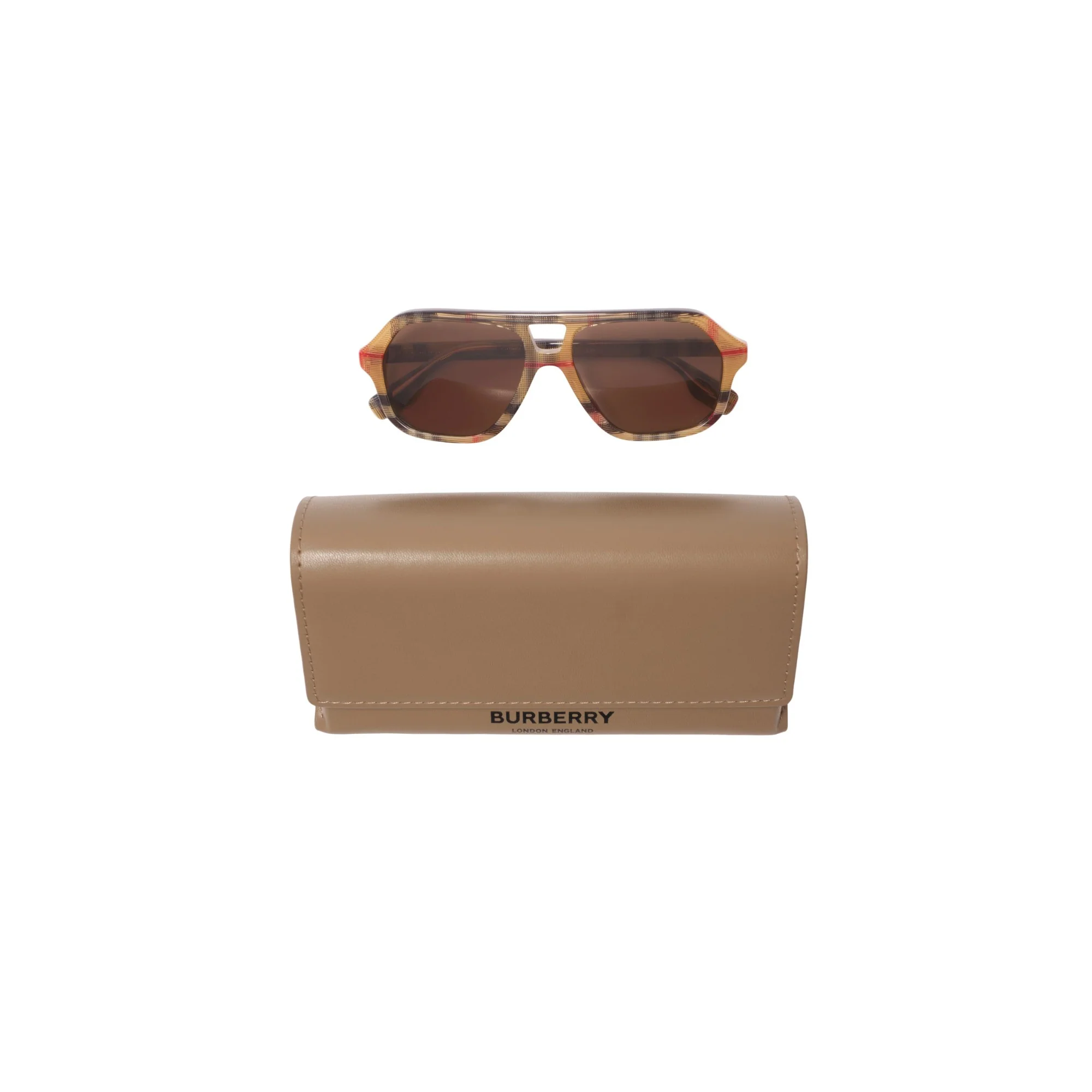 Check Pilot Sunglasses - Antique Yellow - Image 4