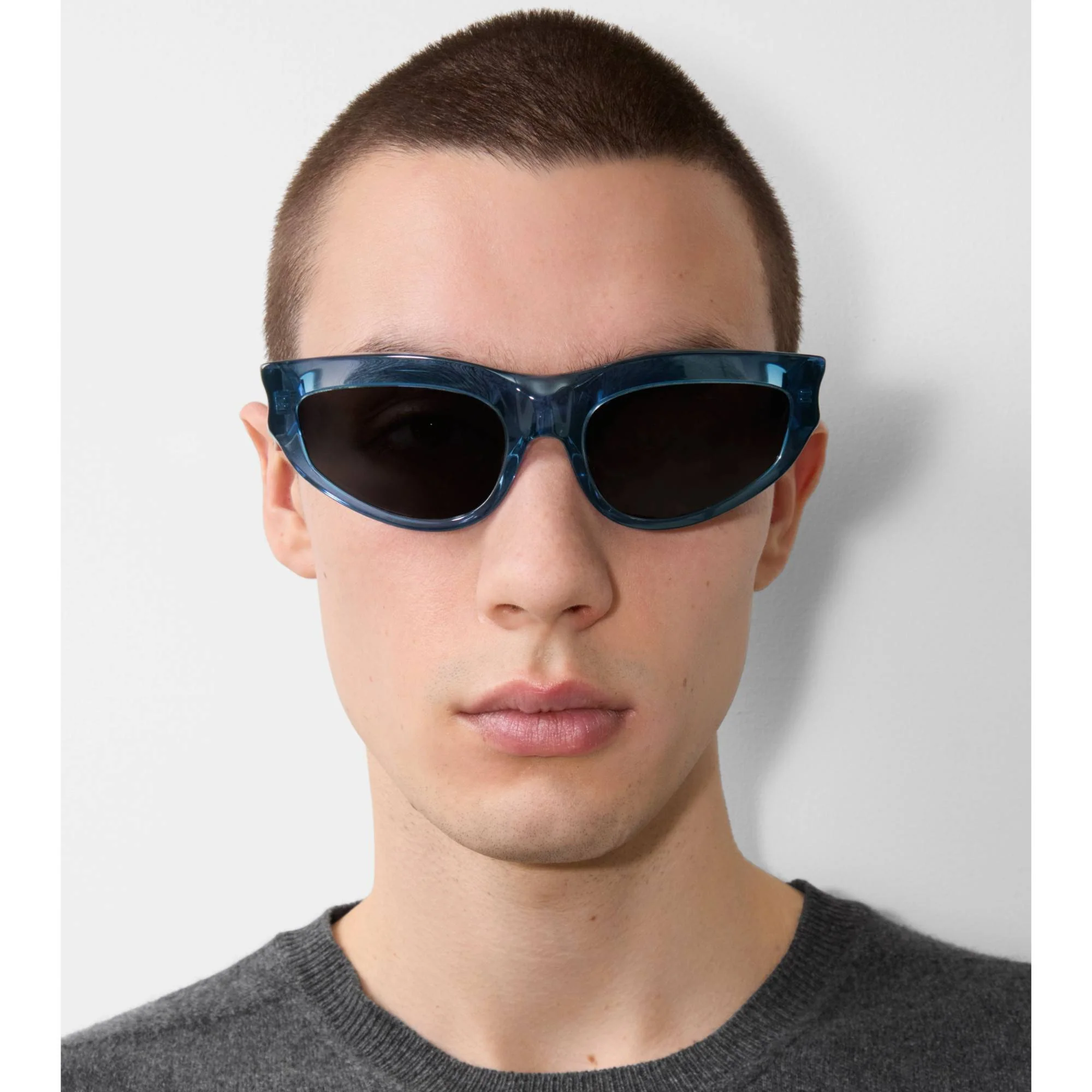 Classic Oval Sunglasses - Light Blue - Image 4