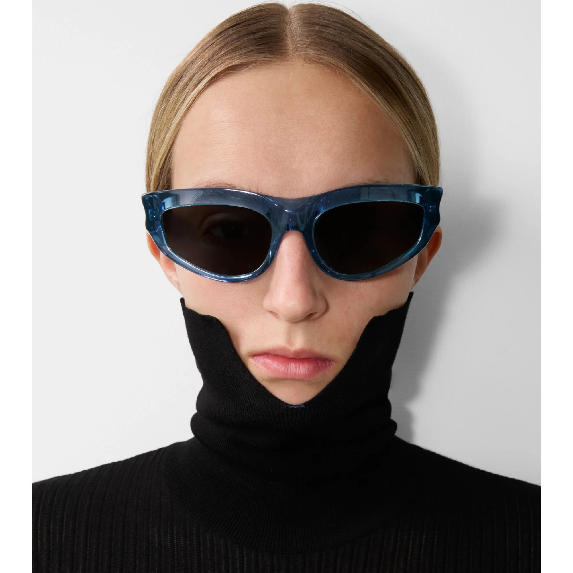 Classic Oval Sunglasses - Light Blue - Image 2