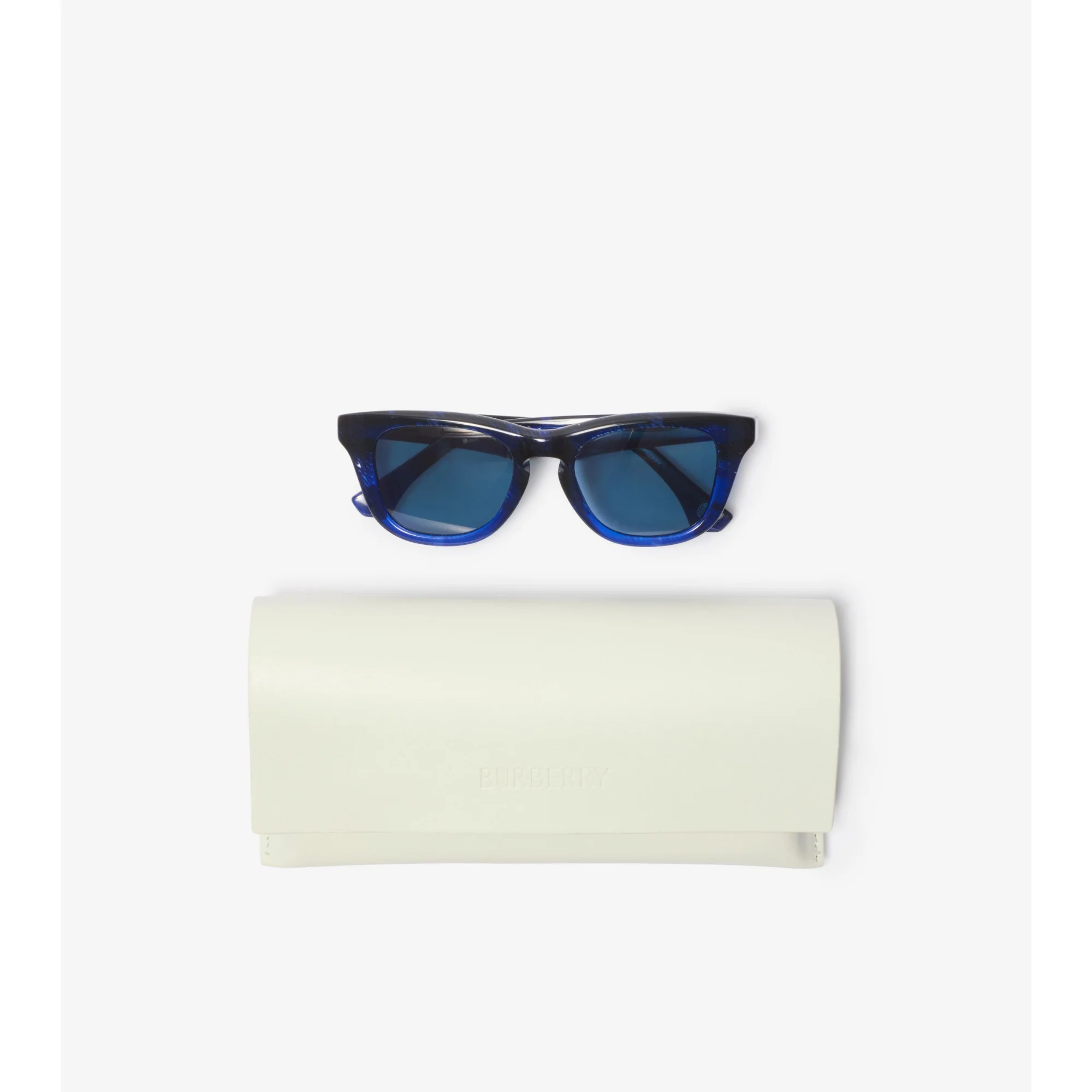 Check Square Sunglasses - Navy Blue IP Check - Image 4