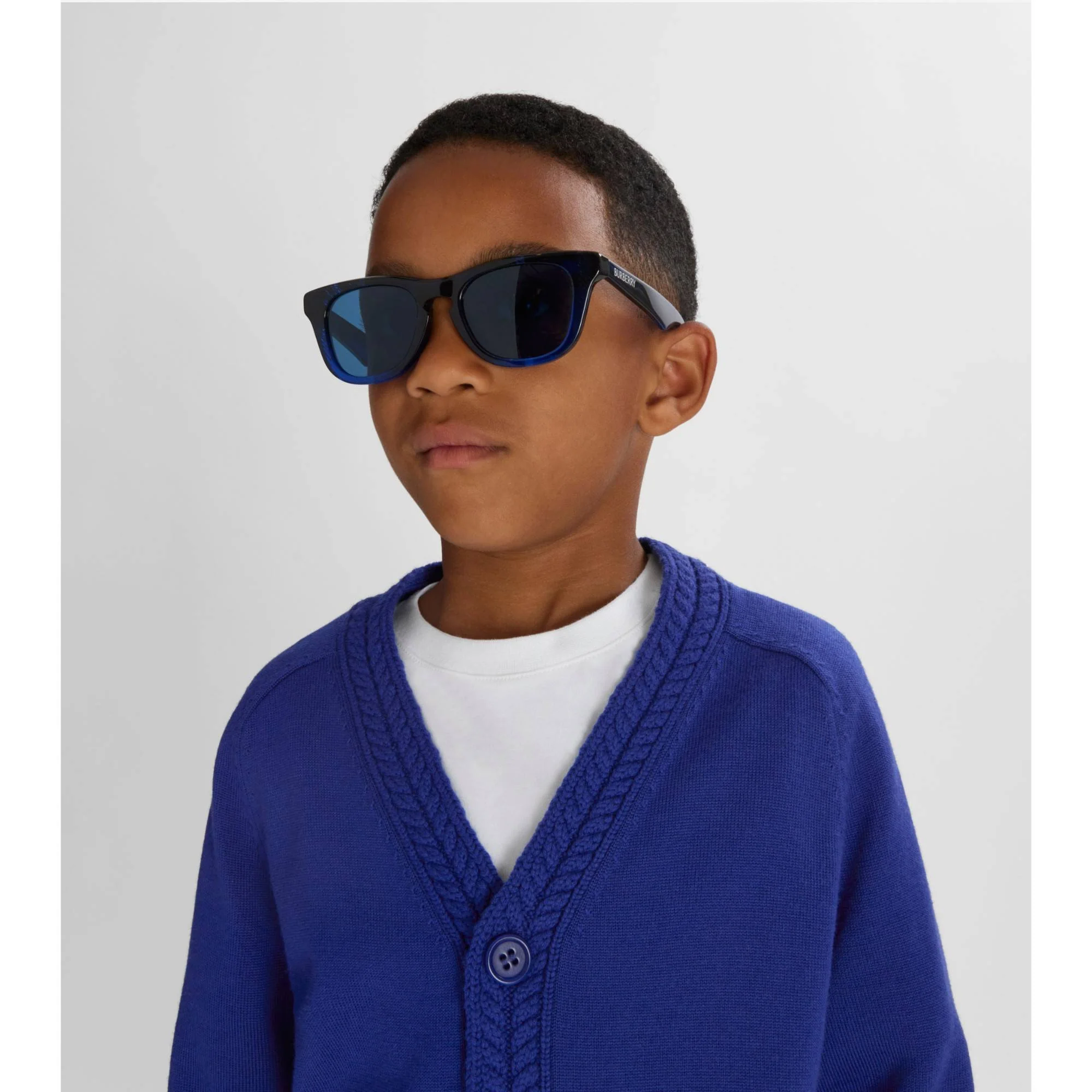 Check Square Sunglasses - Navy Blue IP Check - Image 5