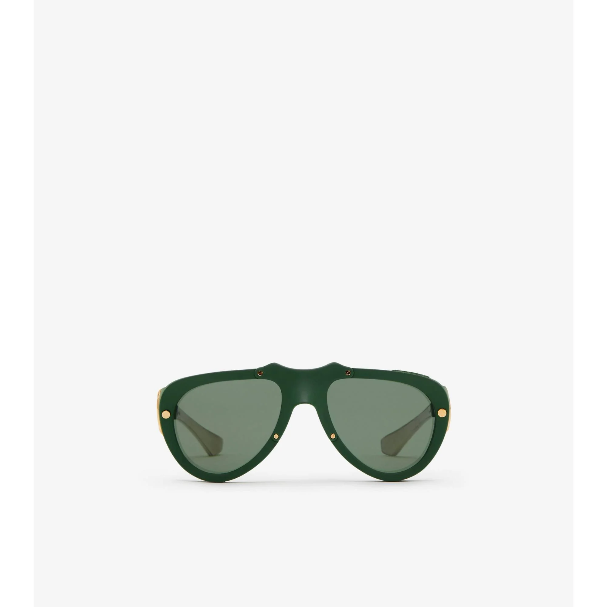 Shield Mask Sunglasses - Dark Forest Green