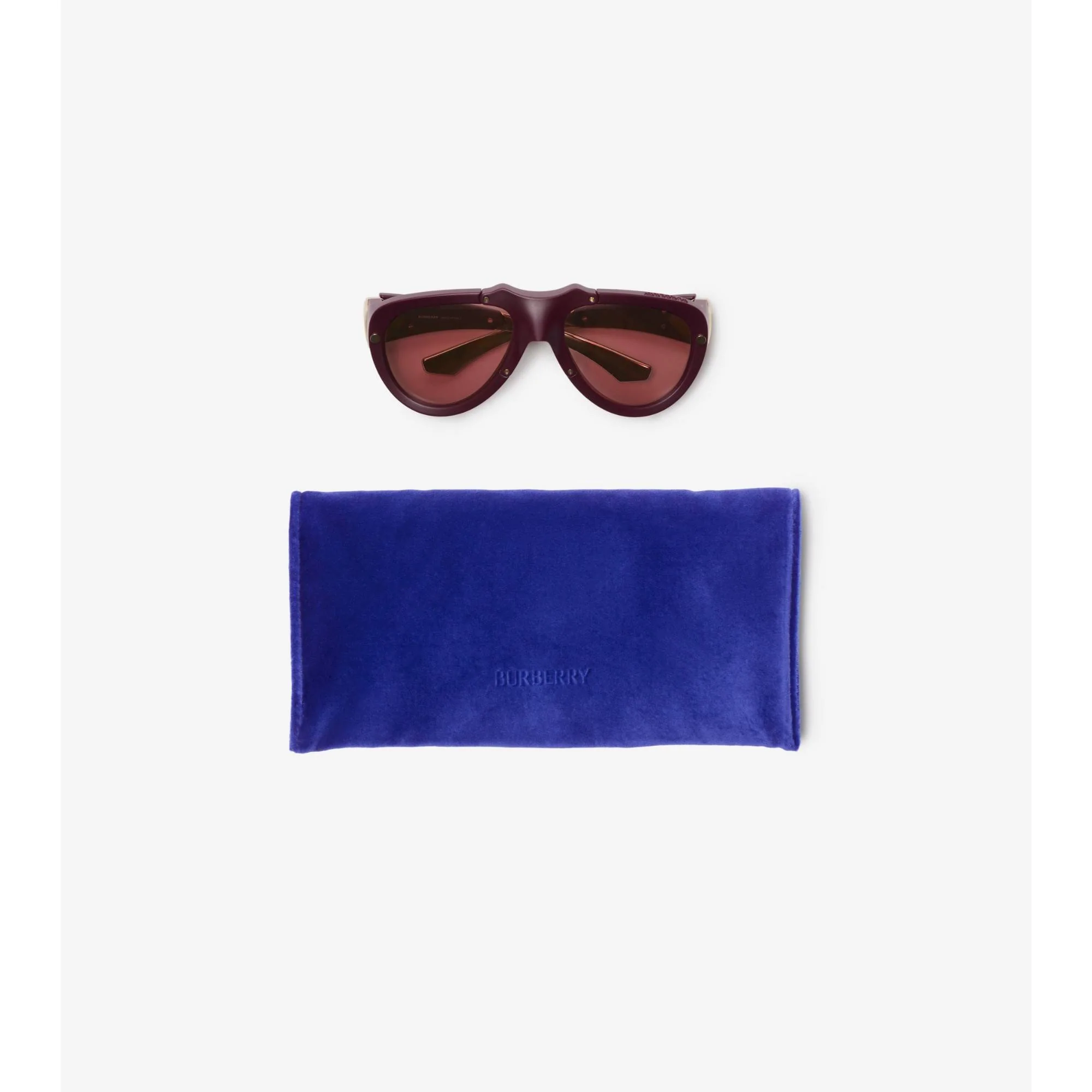Shield Mask Sunglasses - Dark Red - Image 8