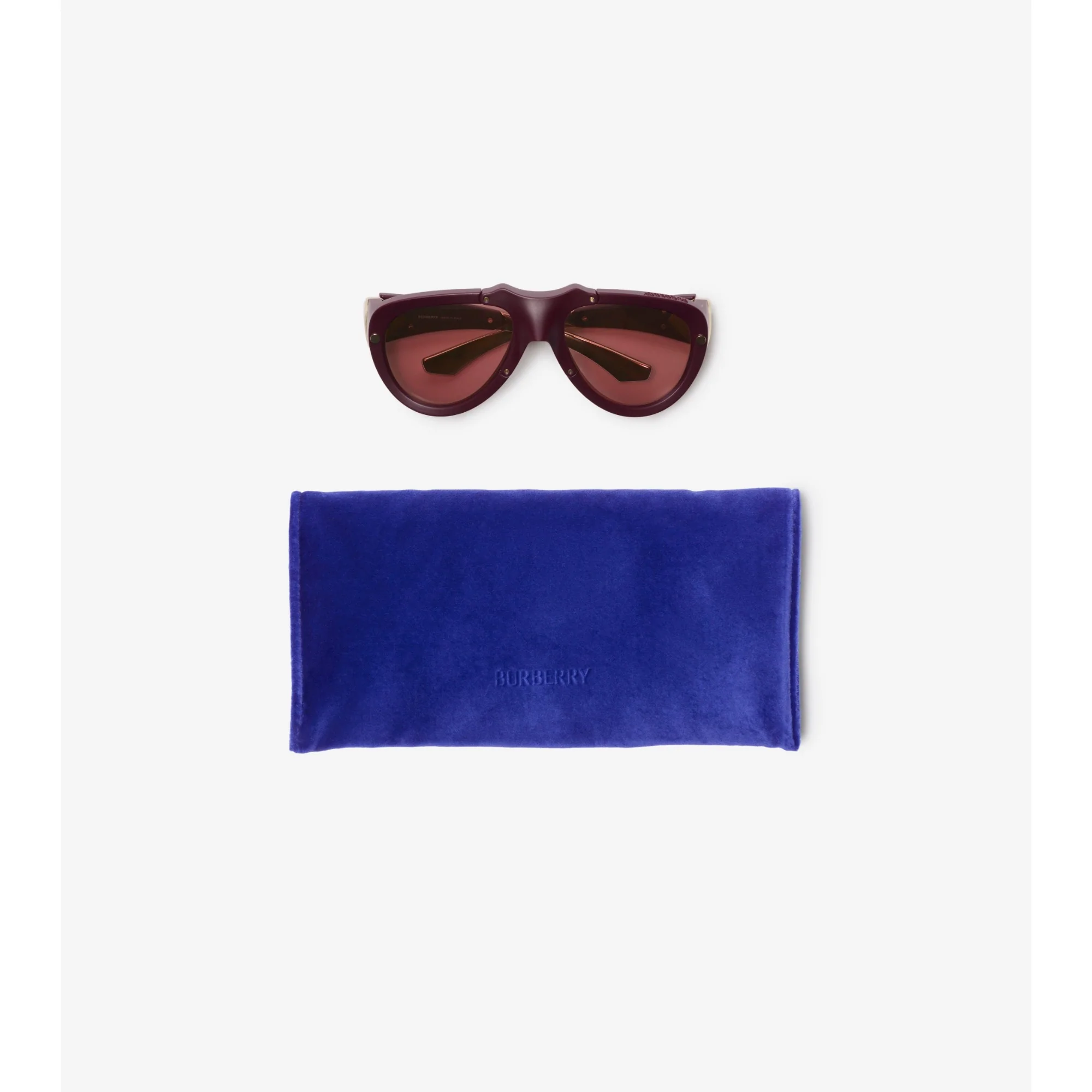 Shield Mask Sunglasses - Dark Red - Image 8