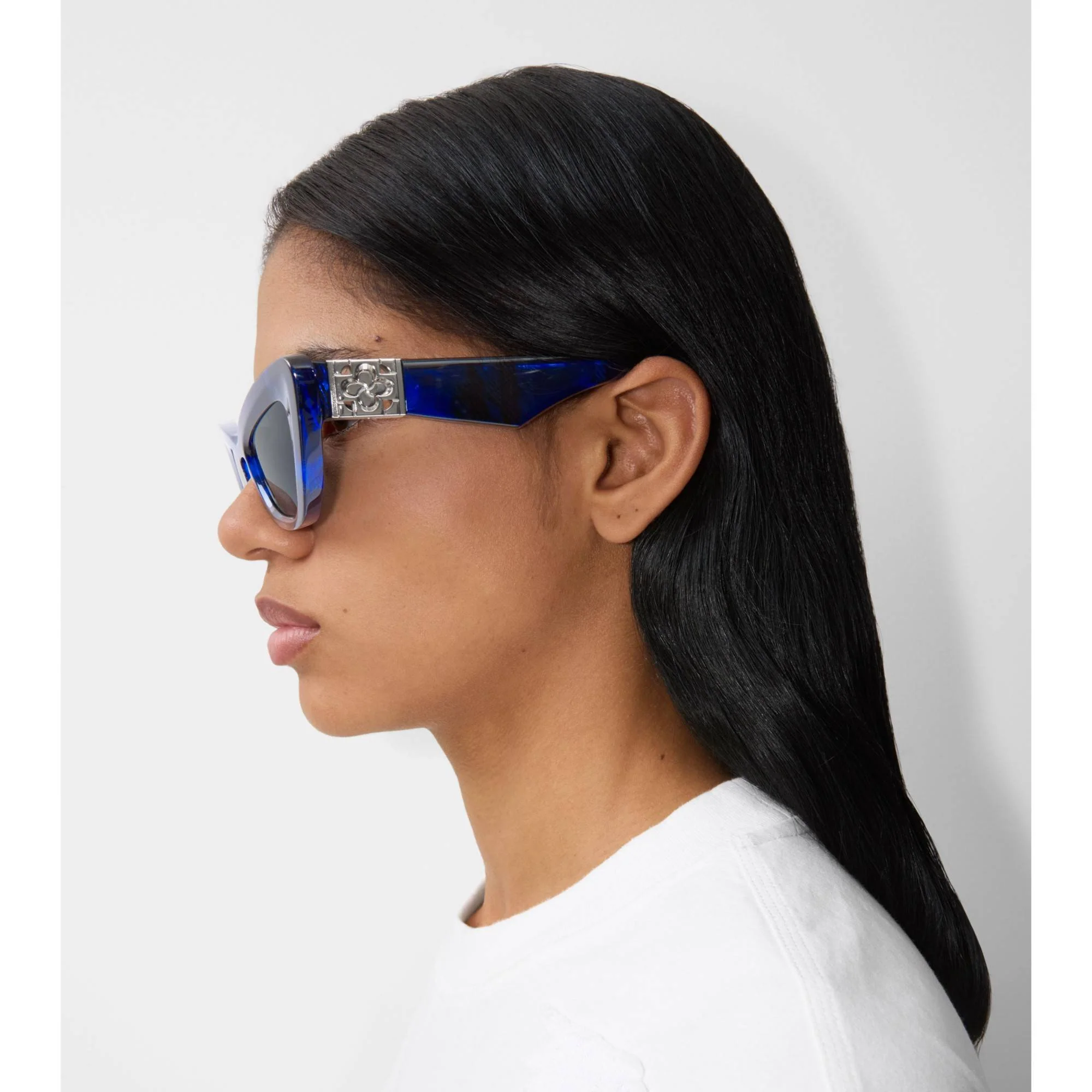 Rose Sunglasses - Navy Blue IP Check - Image 3