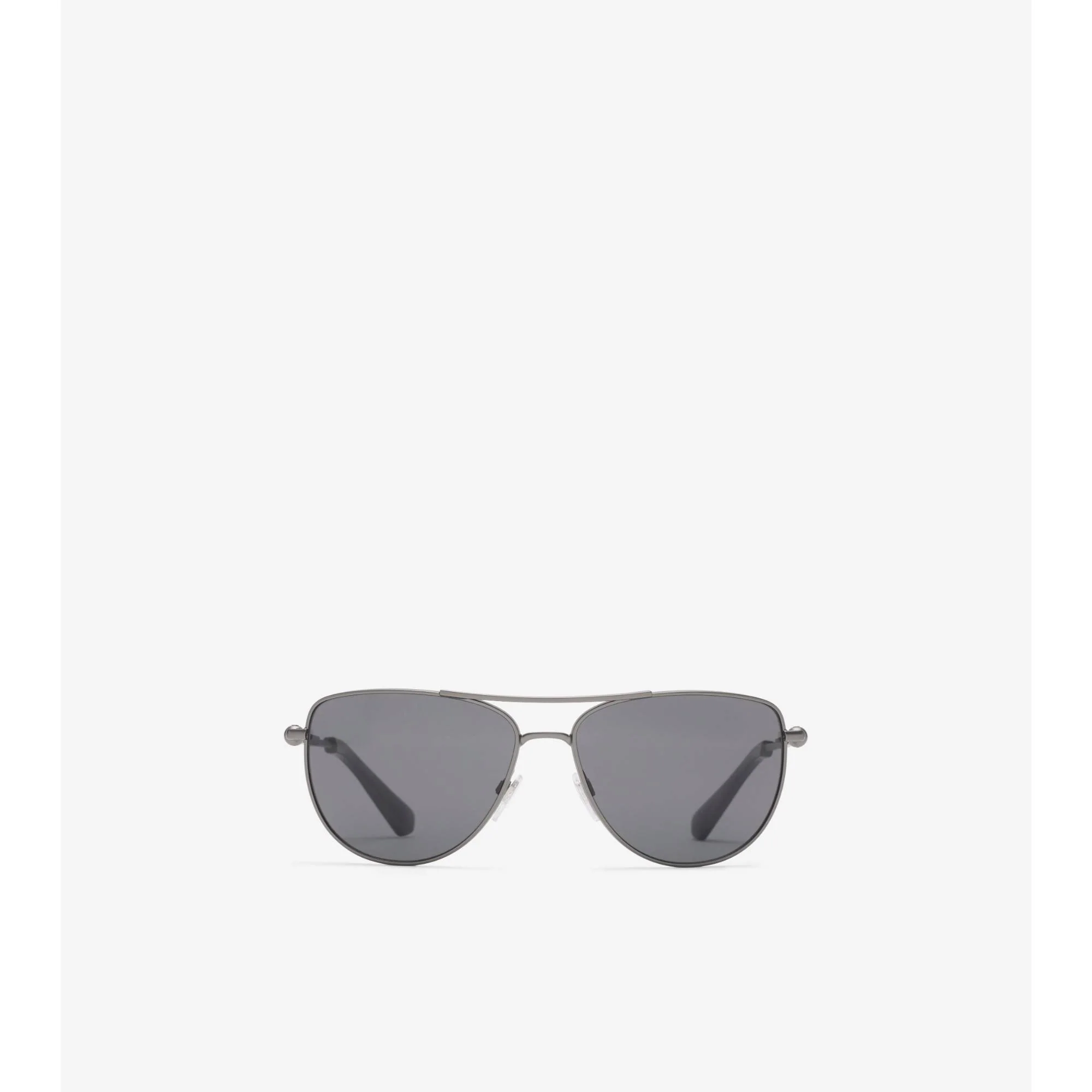 Metal Logo Square Sunglasses - Black