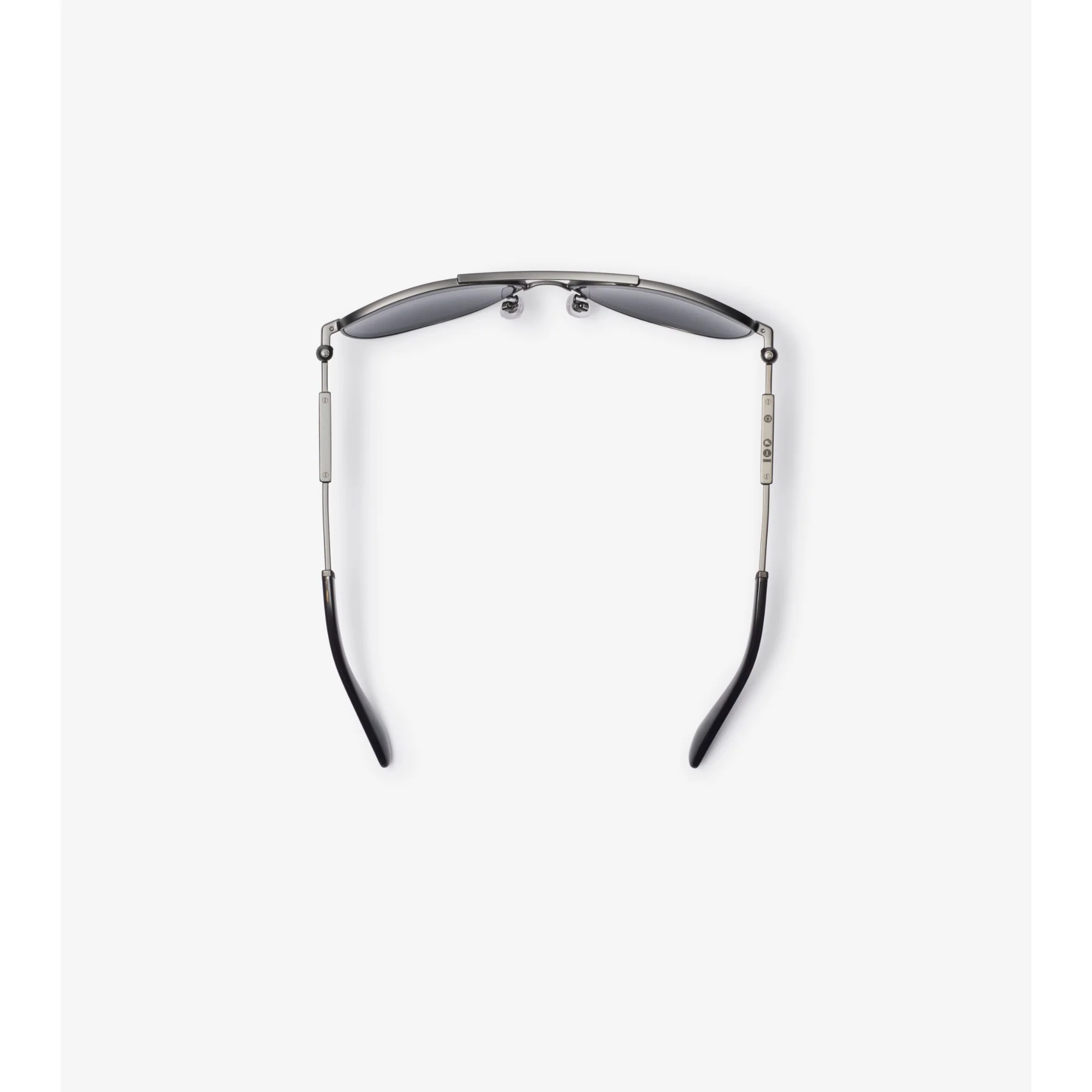 Metal Logo Square Sunglasses - Black - Image 5