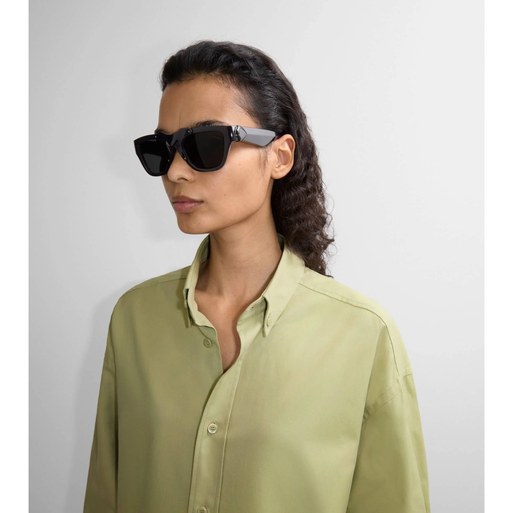 Shield Moulded Sunglasses - Grey - Image 2