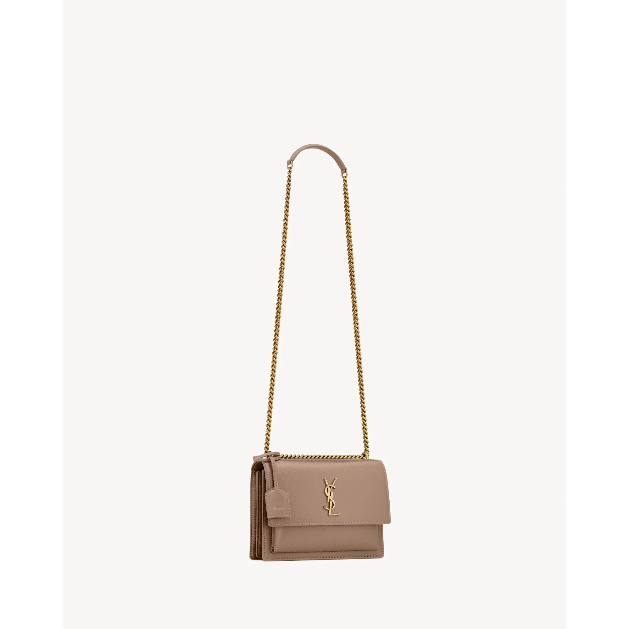 Medium Sunset Chain Bag - Warm Taupe - Image 6