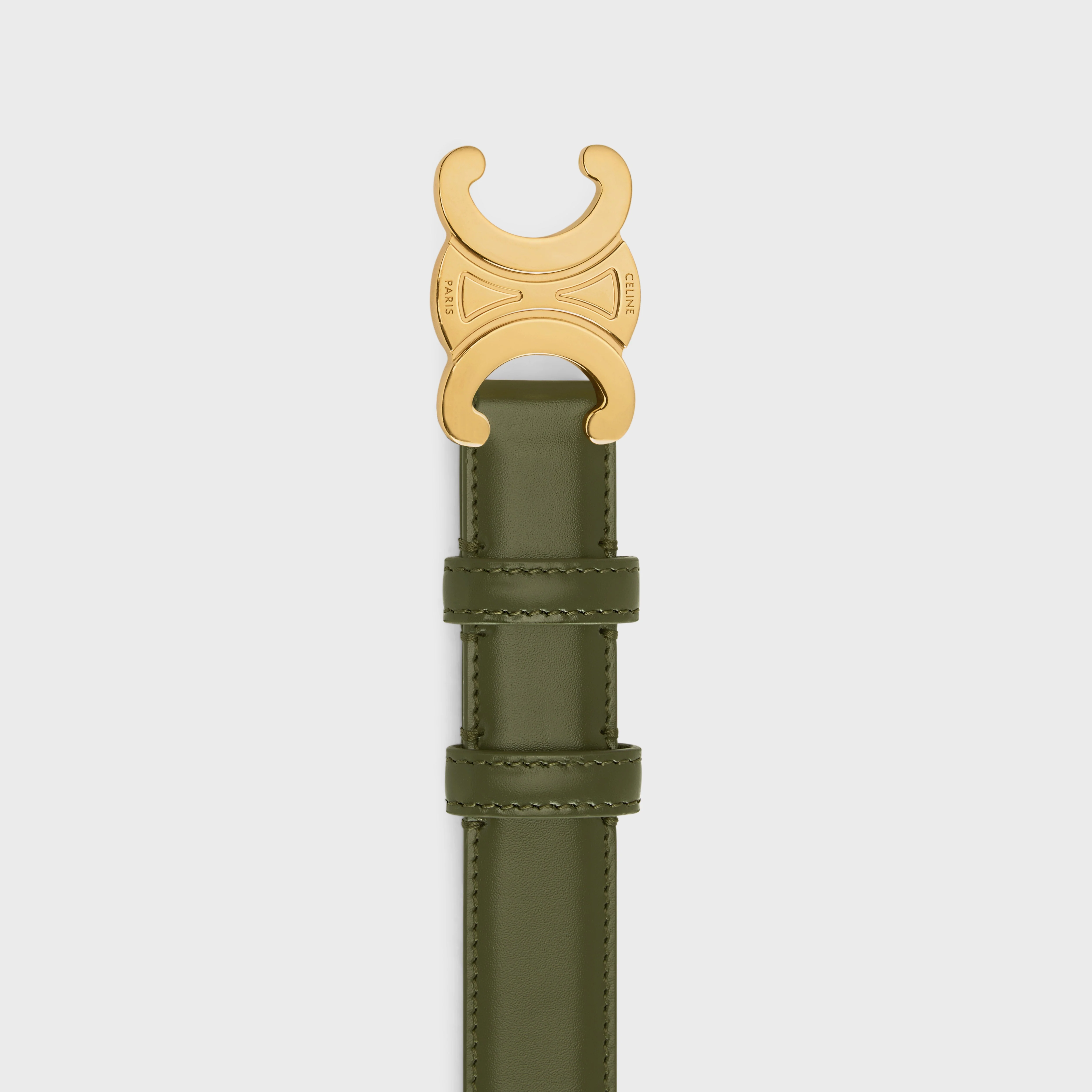 Triomphe Belt Medium 25Mm - Dark Olive - Image 4