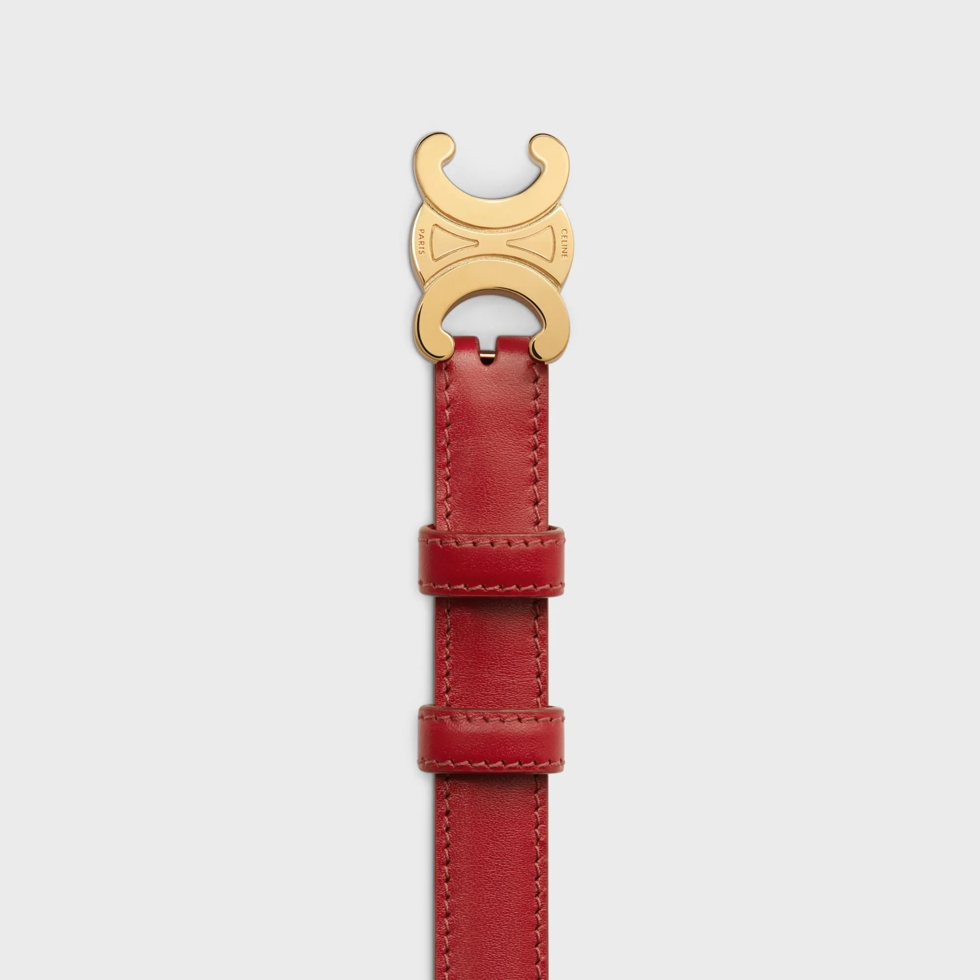 Triomphe Belt Small 18Mm - Velvet Red - Image 3