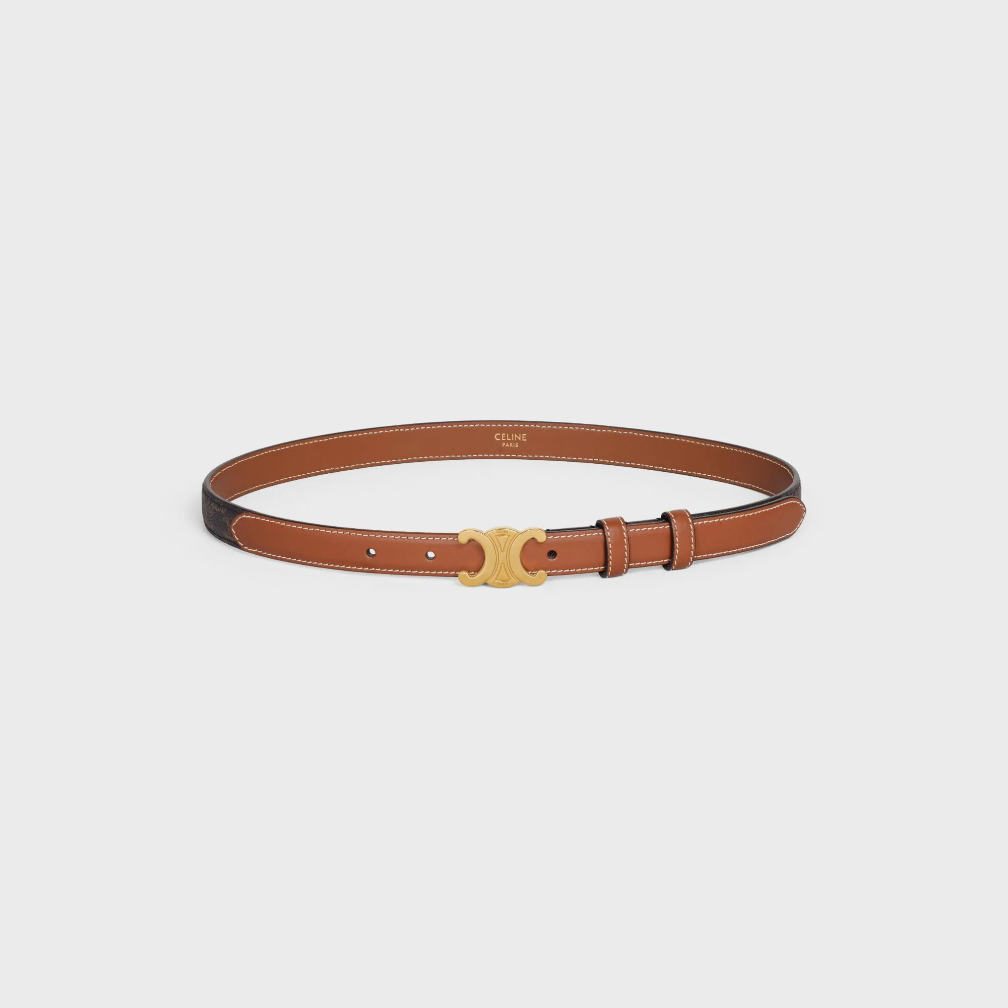 Triomphe Belt Small 18Mm - Tan