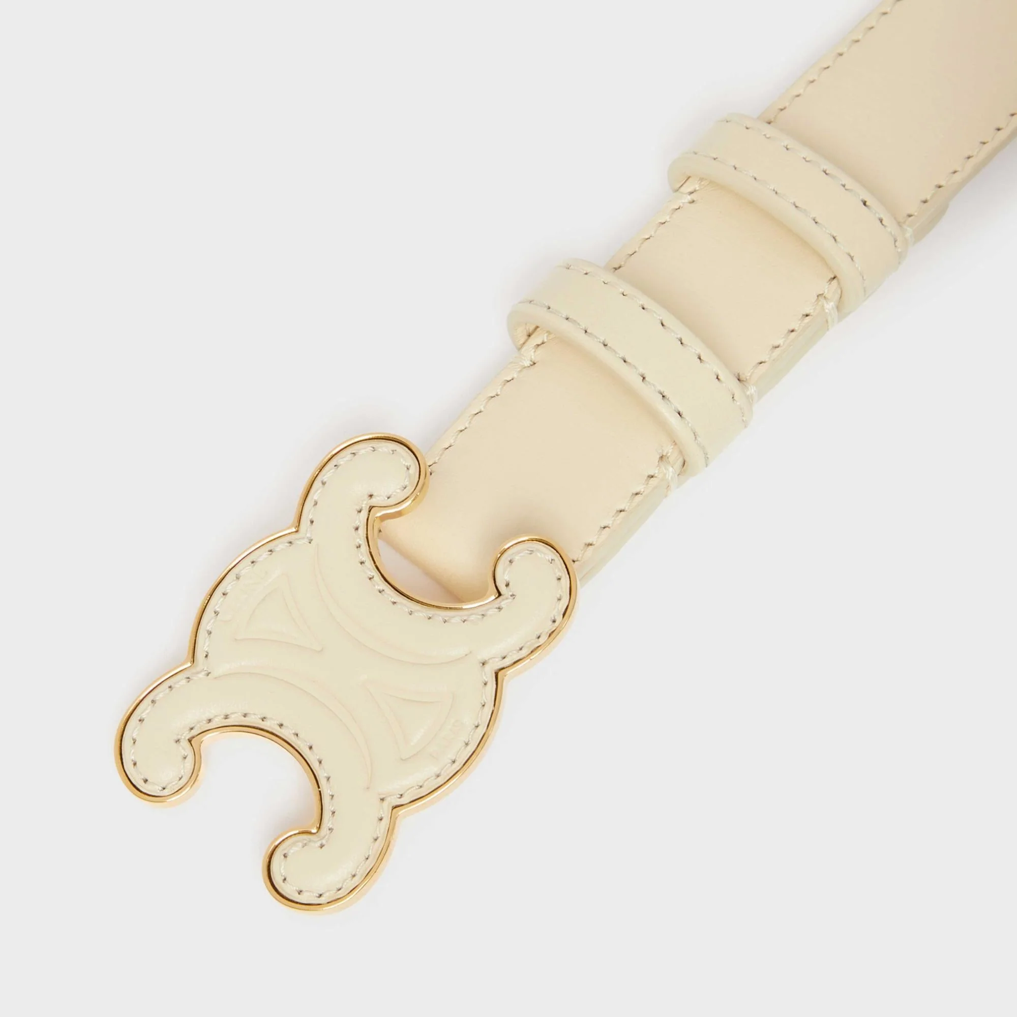 Cuir Triomphe Belt Medium 25Mm - Limestone - Image 3