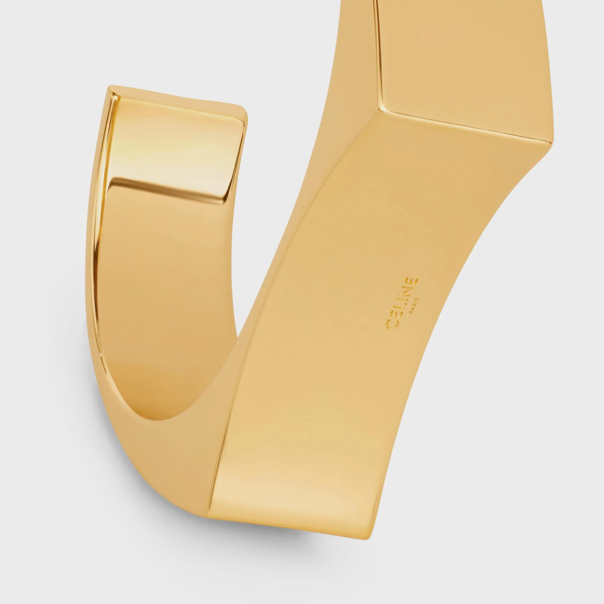Abstract Shapes Concave Cuff - Gold - Image 4