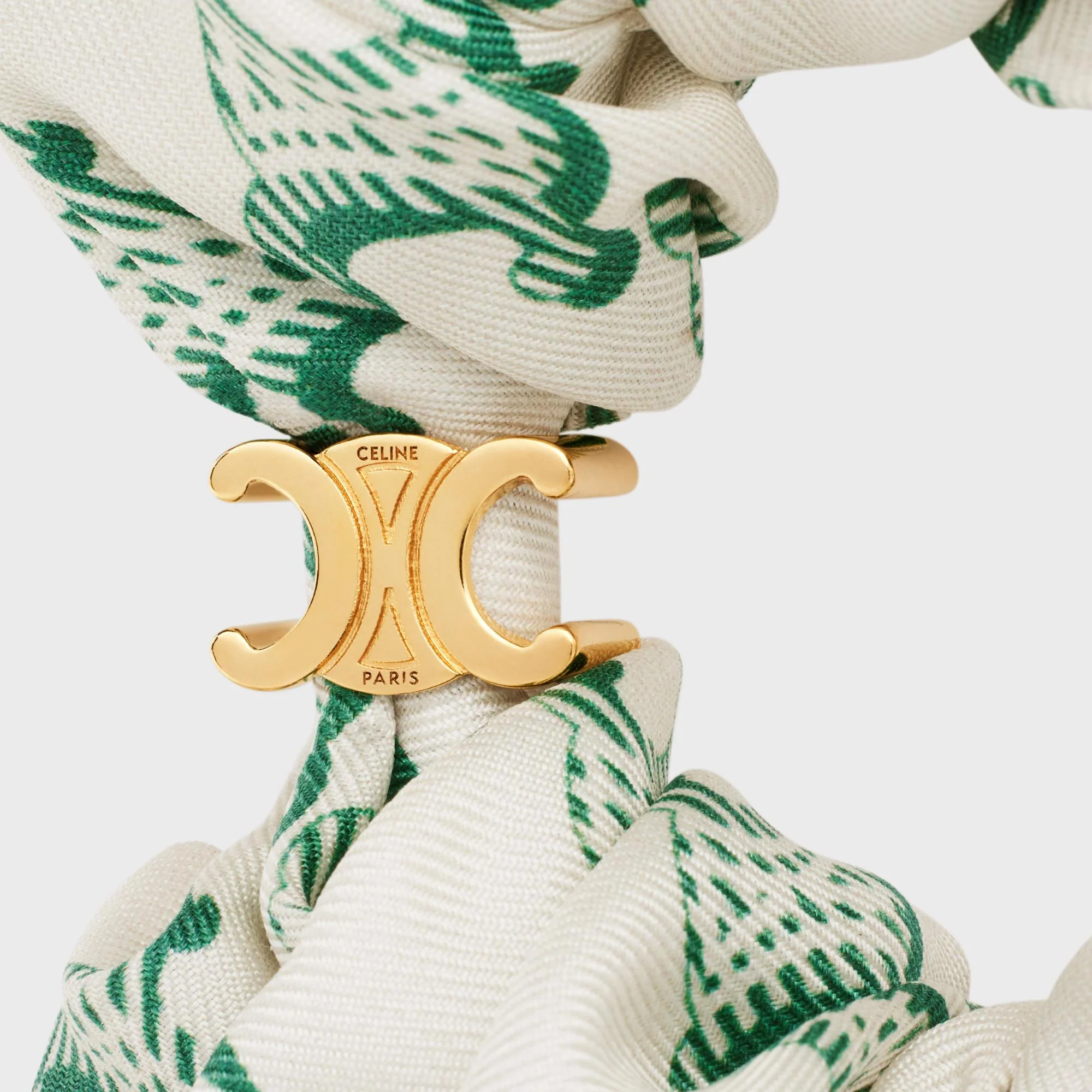Celine Scrunchy Triumph - Gold/White/Green - Image 2