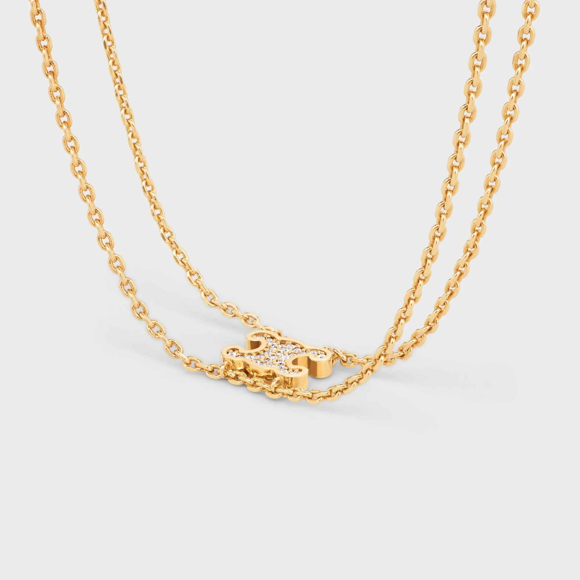 Triumph Rhinestone Hanging Bracelet - Gold - Image 2
