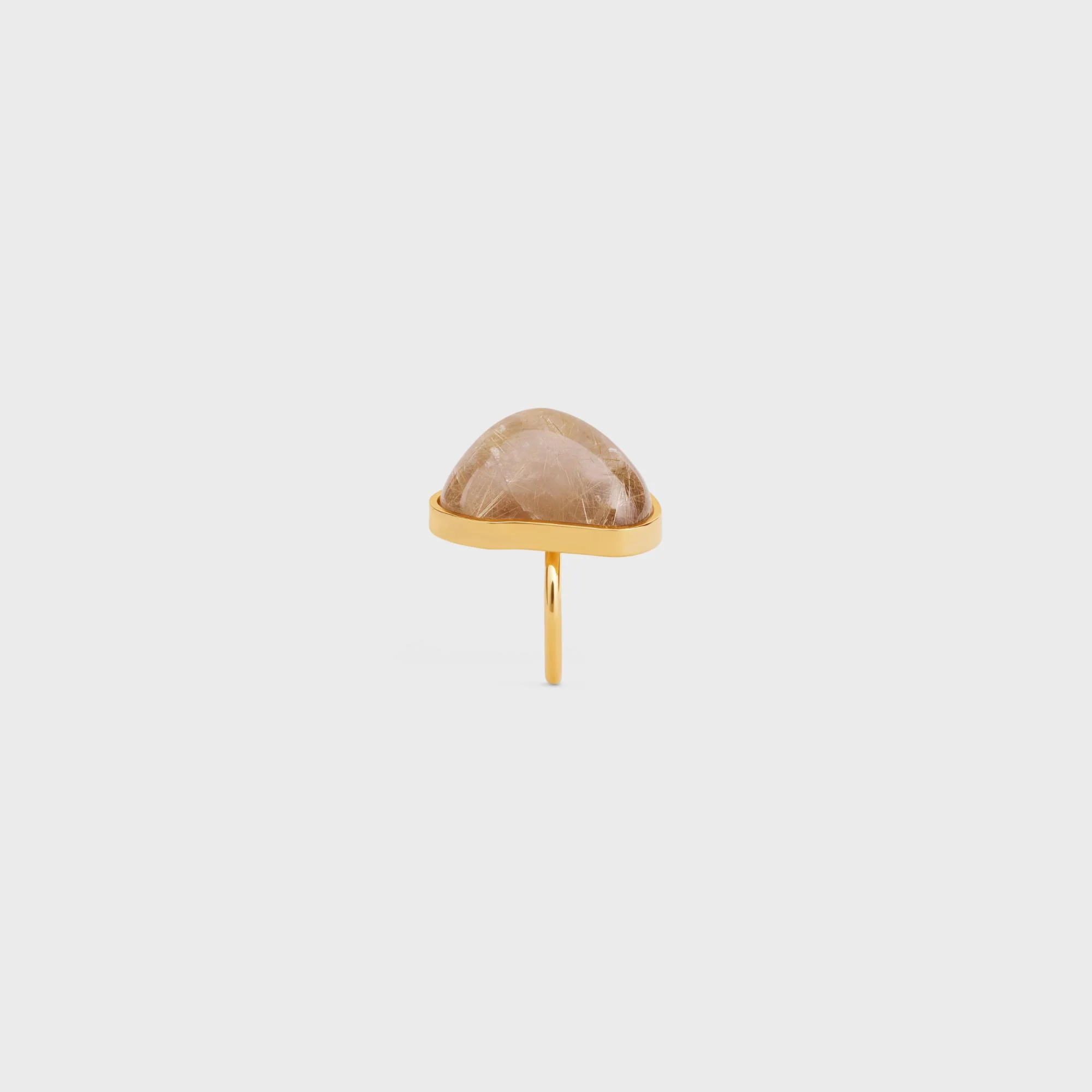 Celine Folk Quartz Ring - Gold/Quartz Rutile - Image 4