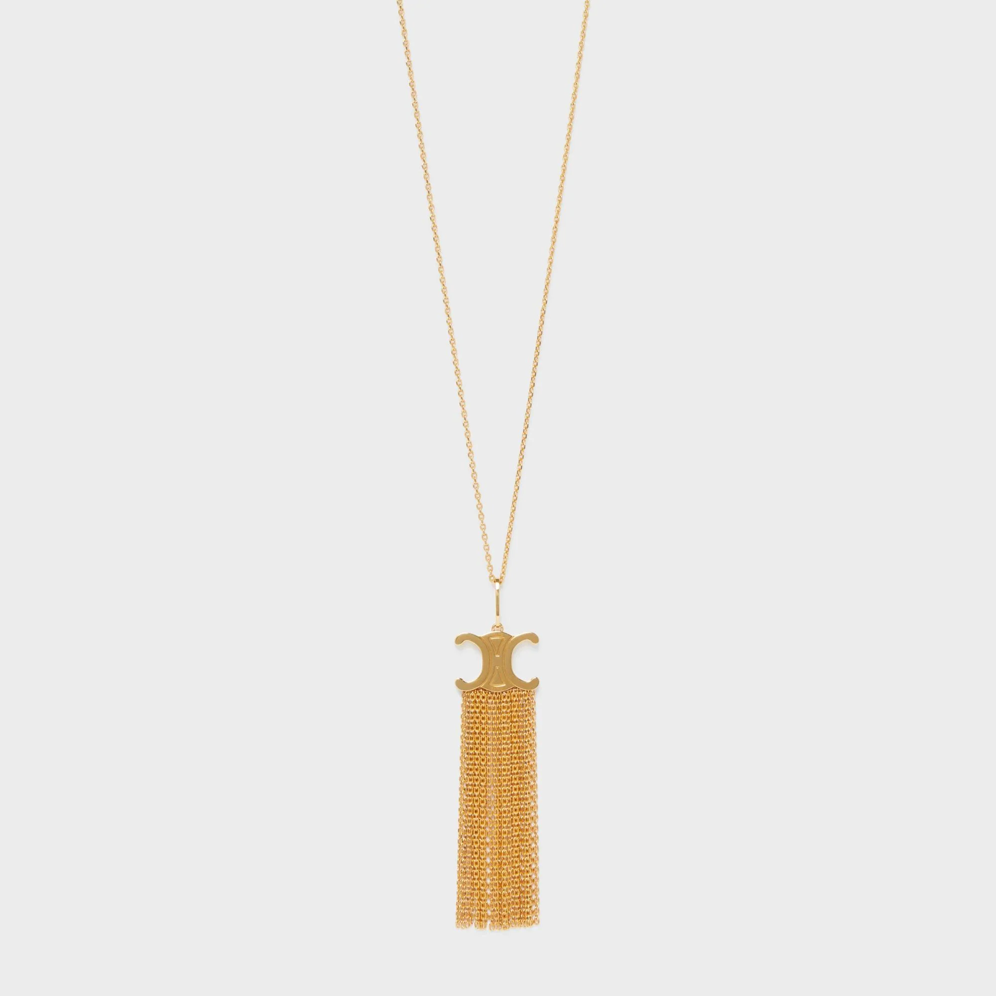 Triumph Folk Fringe Long Necklace - Gold