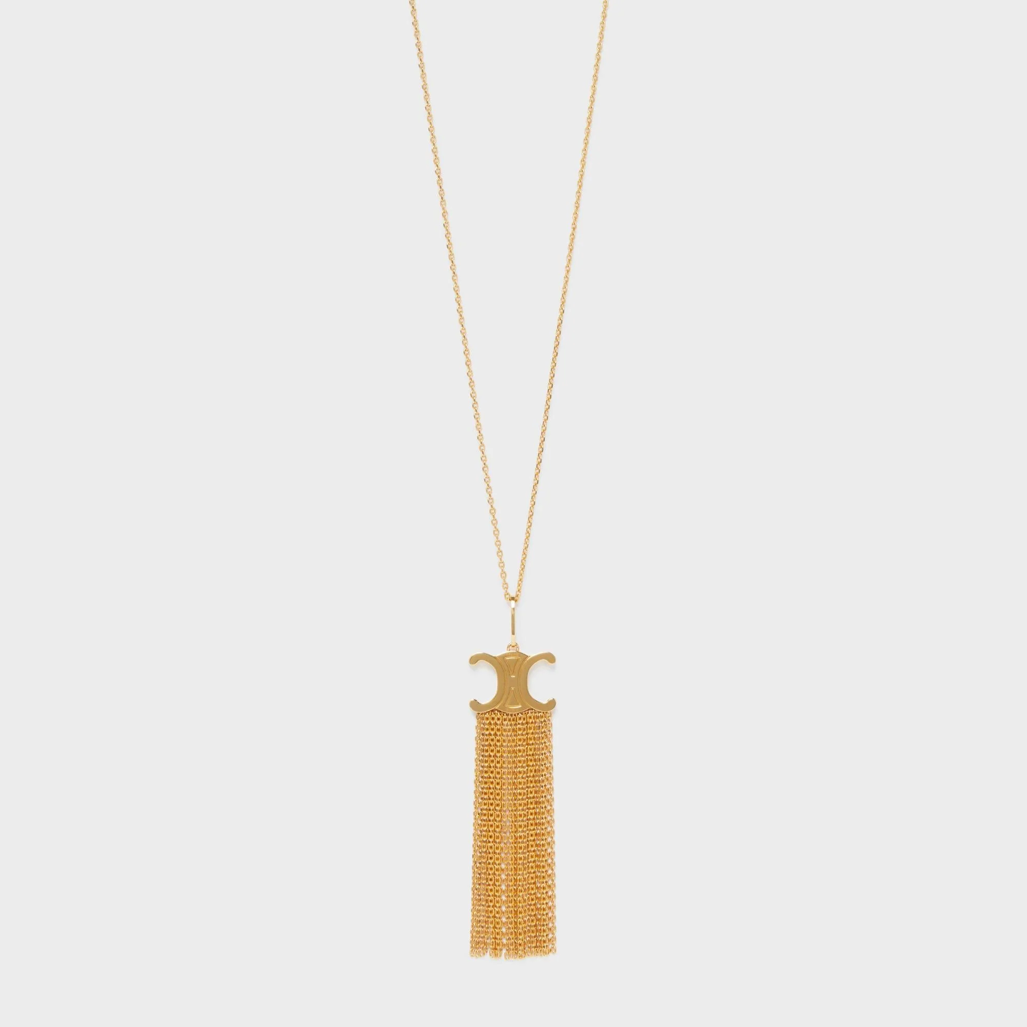 Triumph Folk Fringe Long Necklace - Gold
