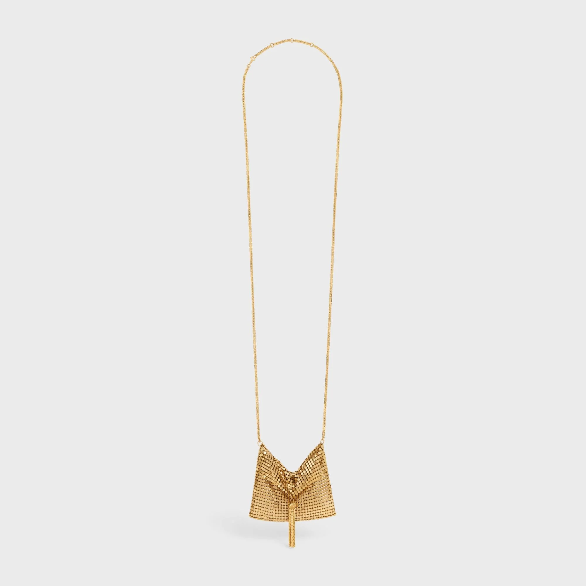 Triumph Folk Pouch Necklace - Gold