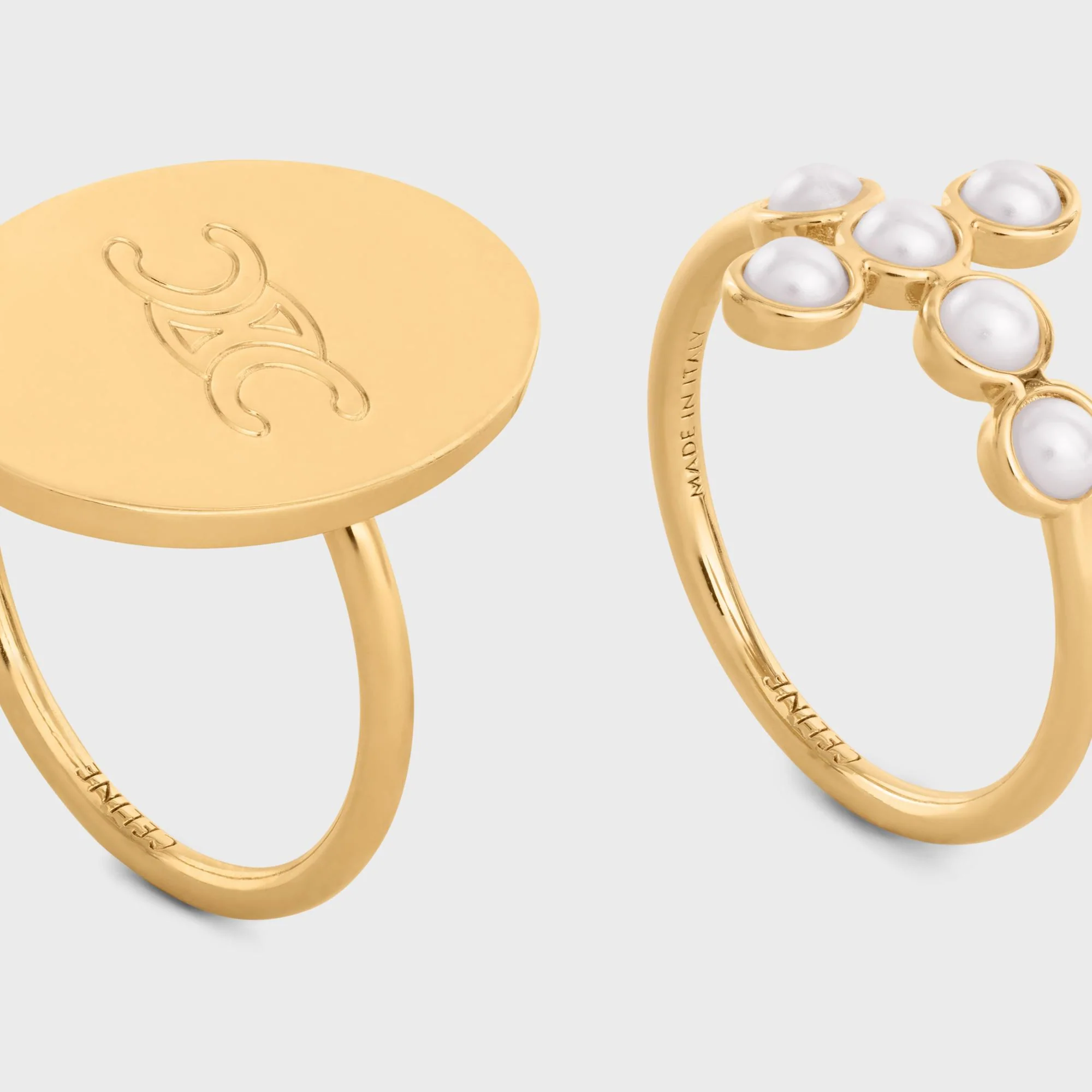 Triumph Folk Set Of 2 Rings - Gold/Ivory - Image 4