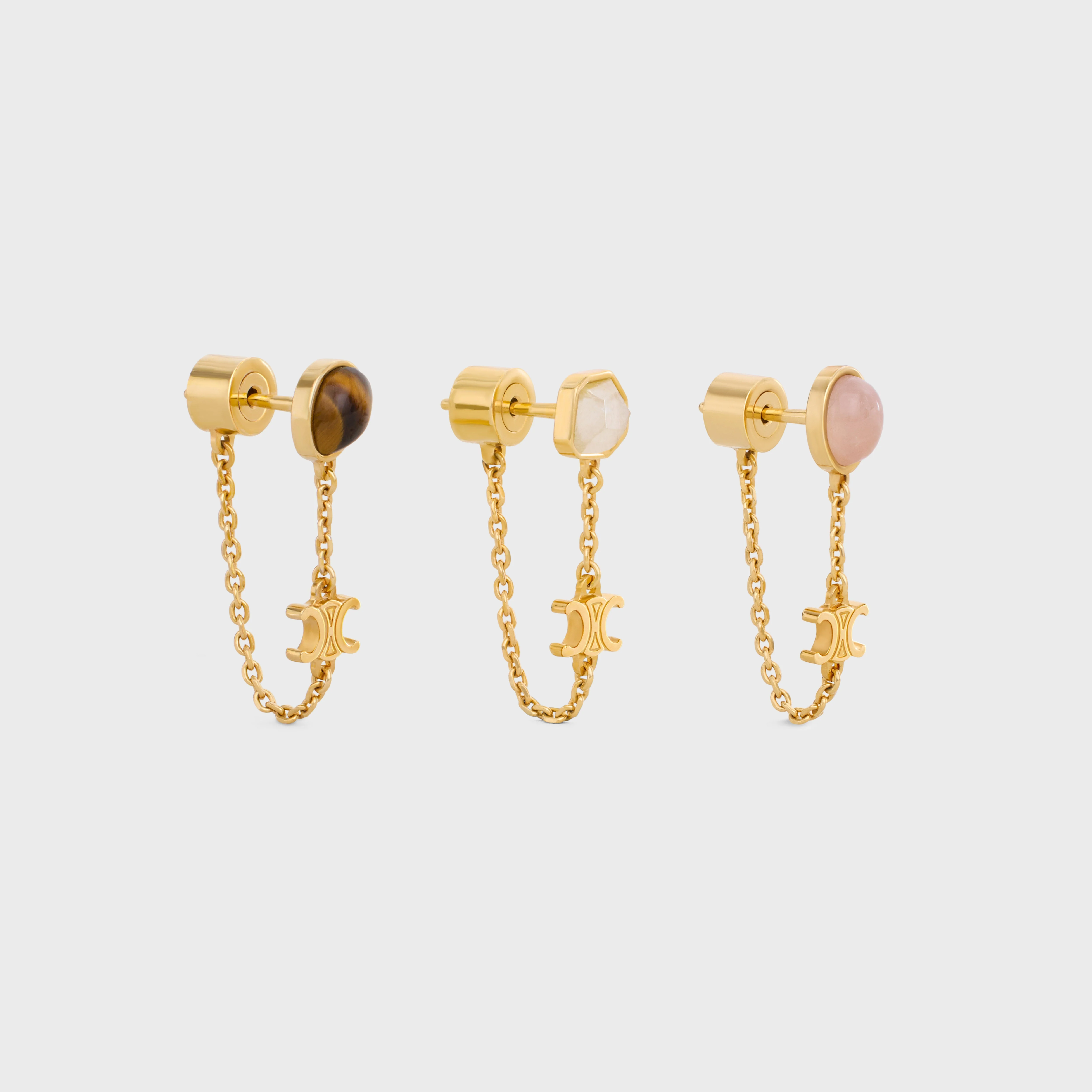 Indie Triumph Set Of 3 Earrings - Gold & Multicolour - Image 2