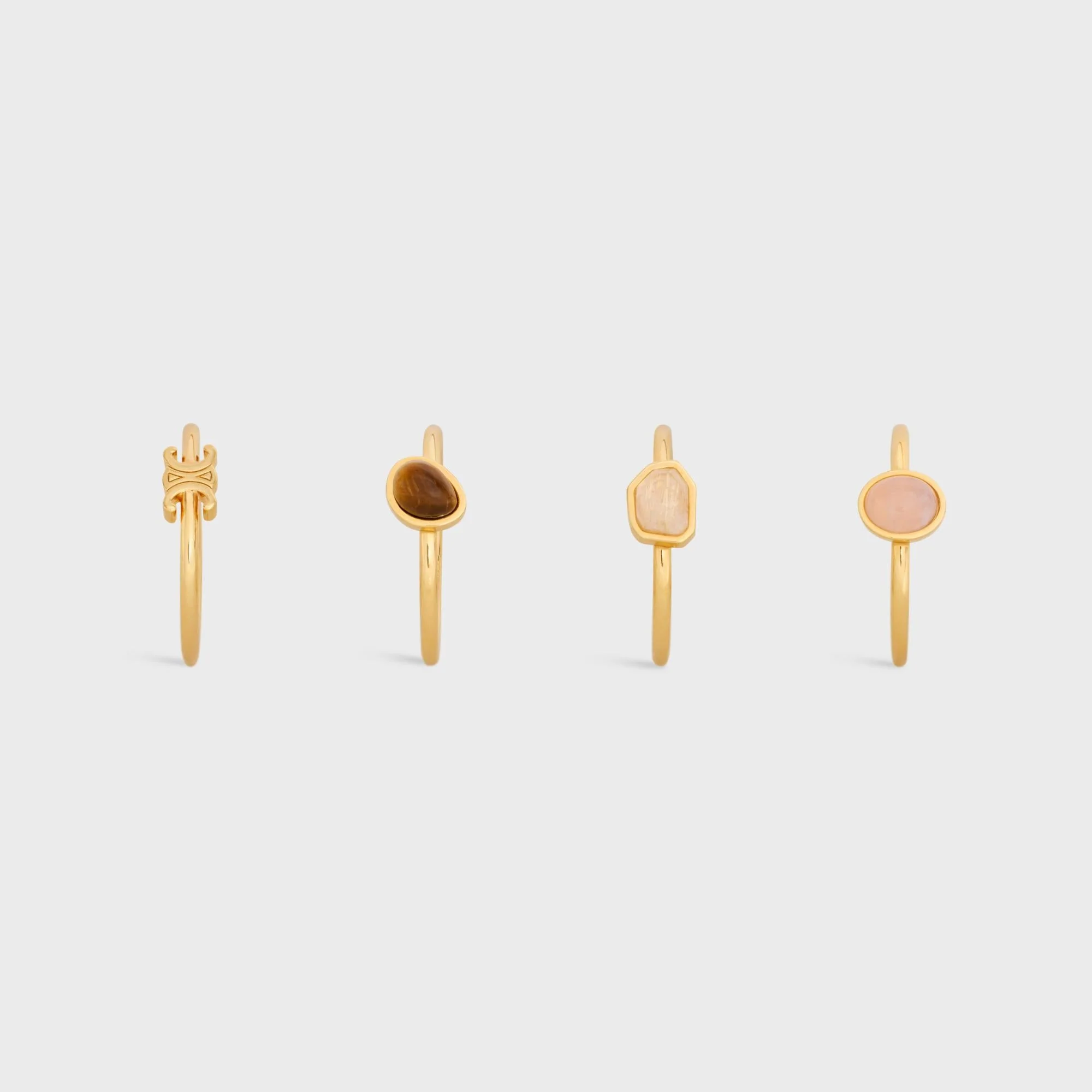 Indie Triumph Set Of 4 Rings - Gold & Multicolour - Image 2