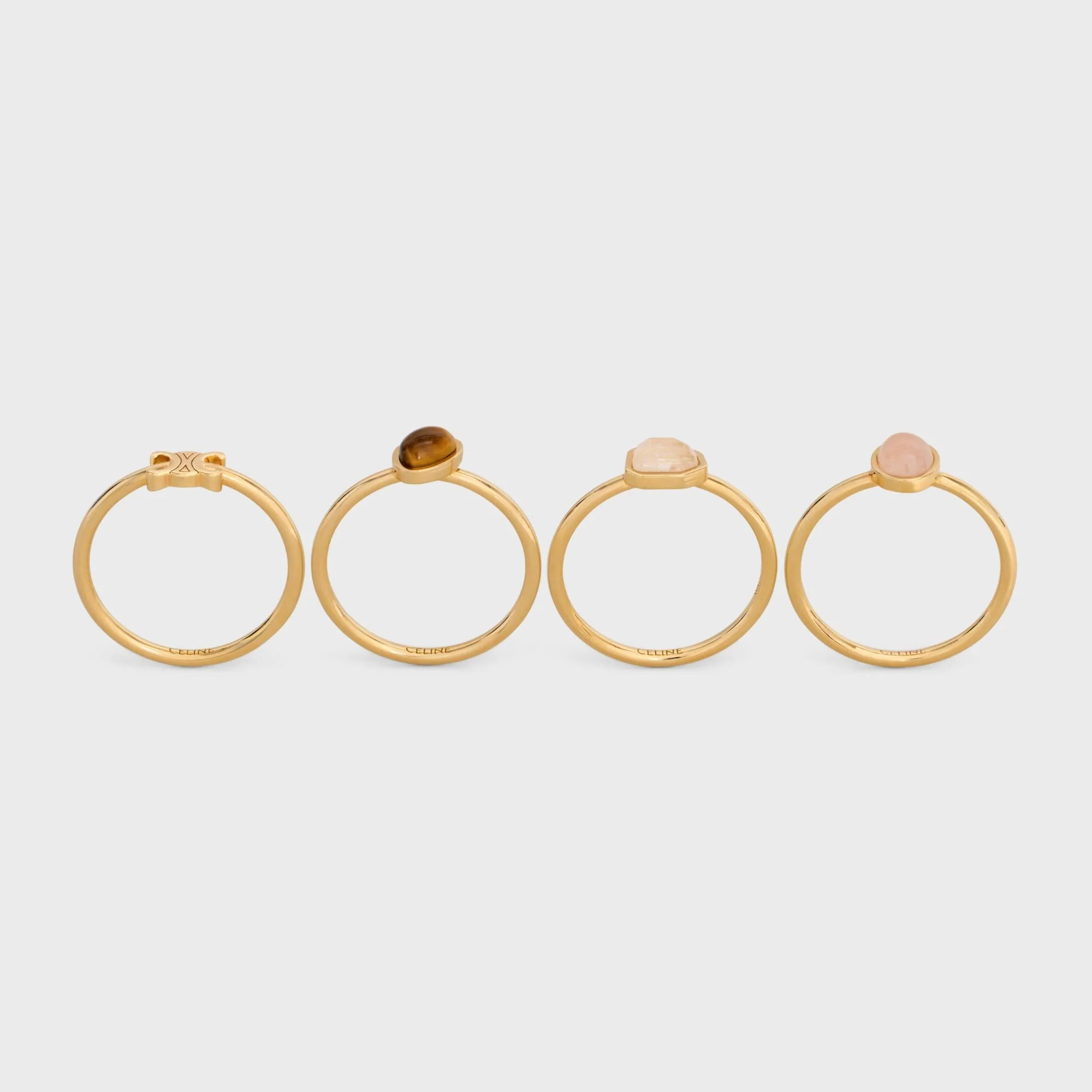 Indie Triumph Set Of 4 Rings - Gold & Multicolour - Image 3