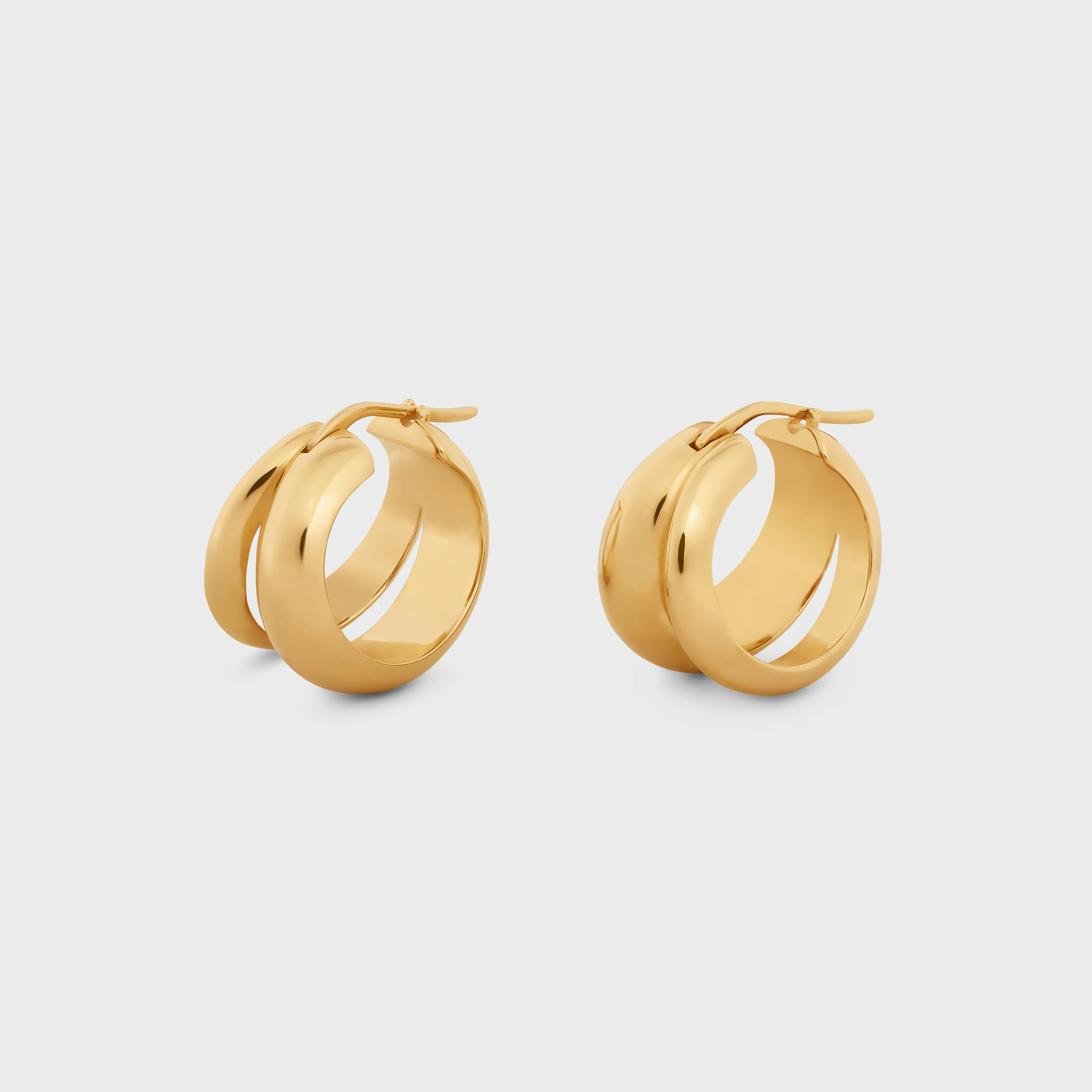 Abstract Shapes Hoops - Gold