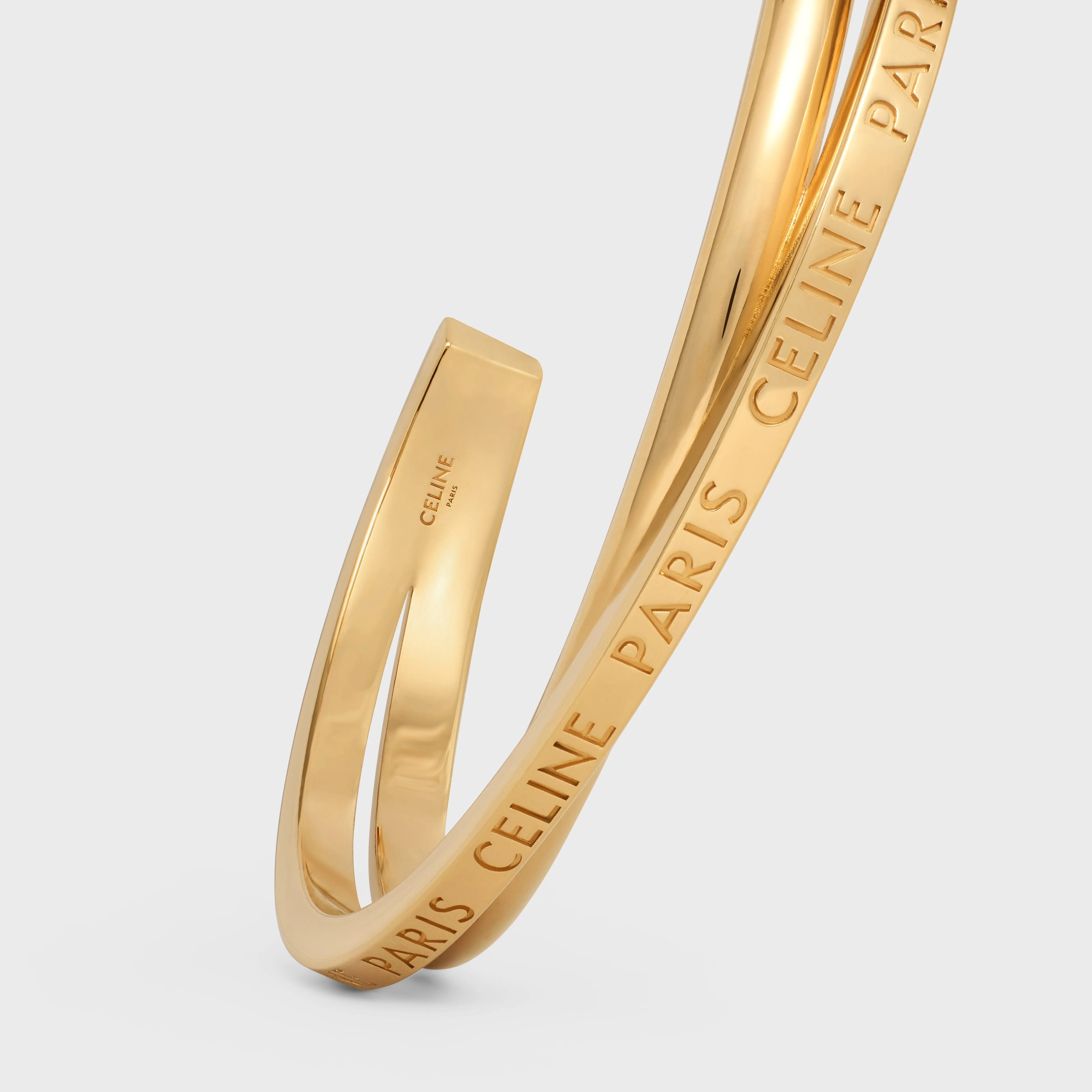 Celine Paris Double Thin Cuff - Gold - Image 4