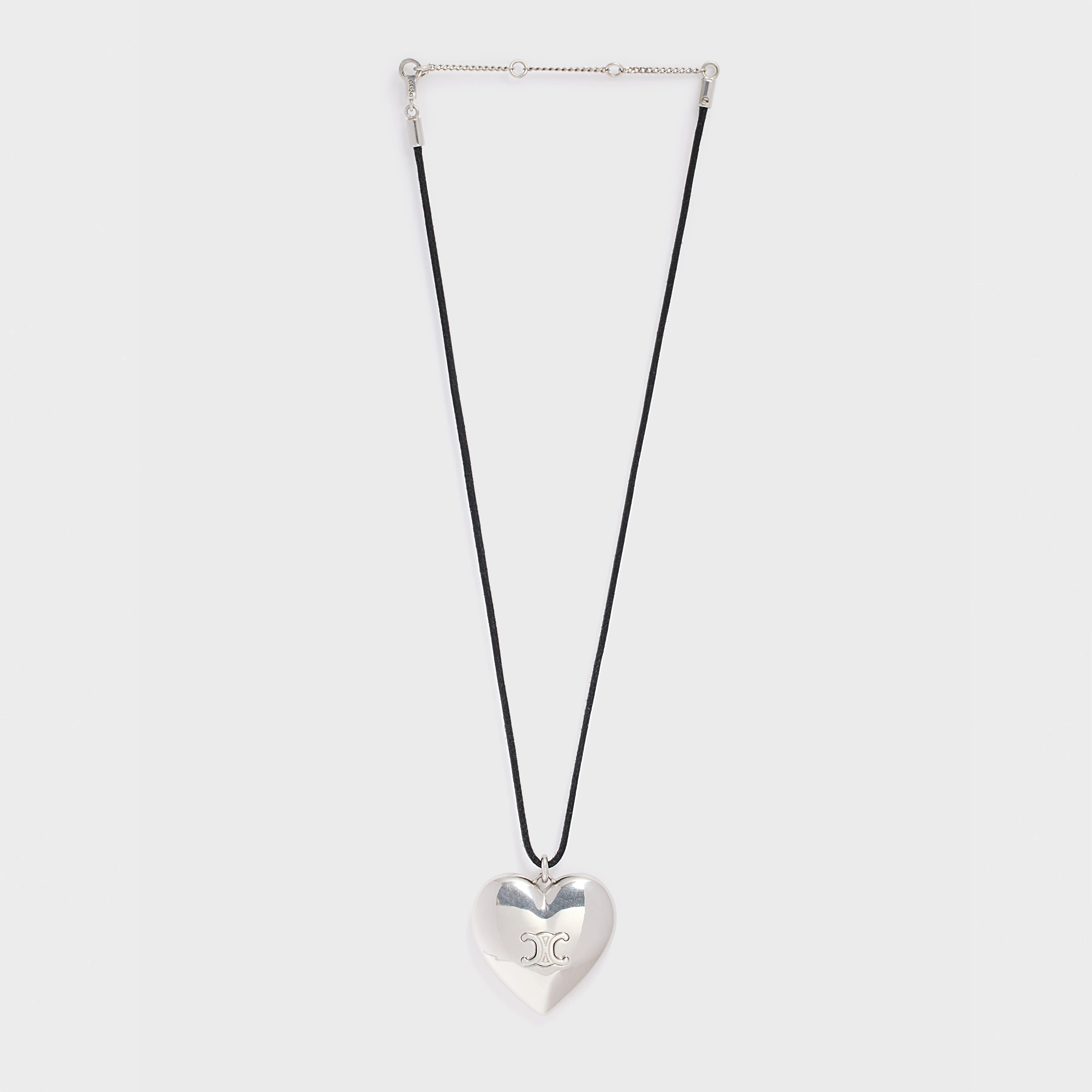 Celine Coeur Triomphe Necklace - Silver/Black