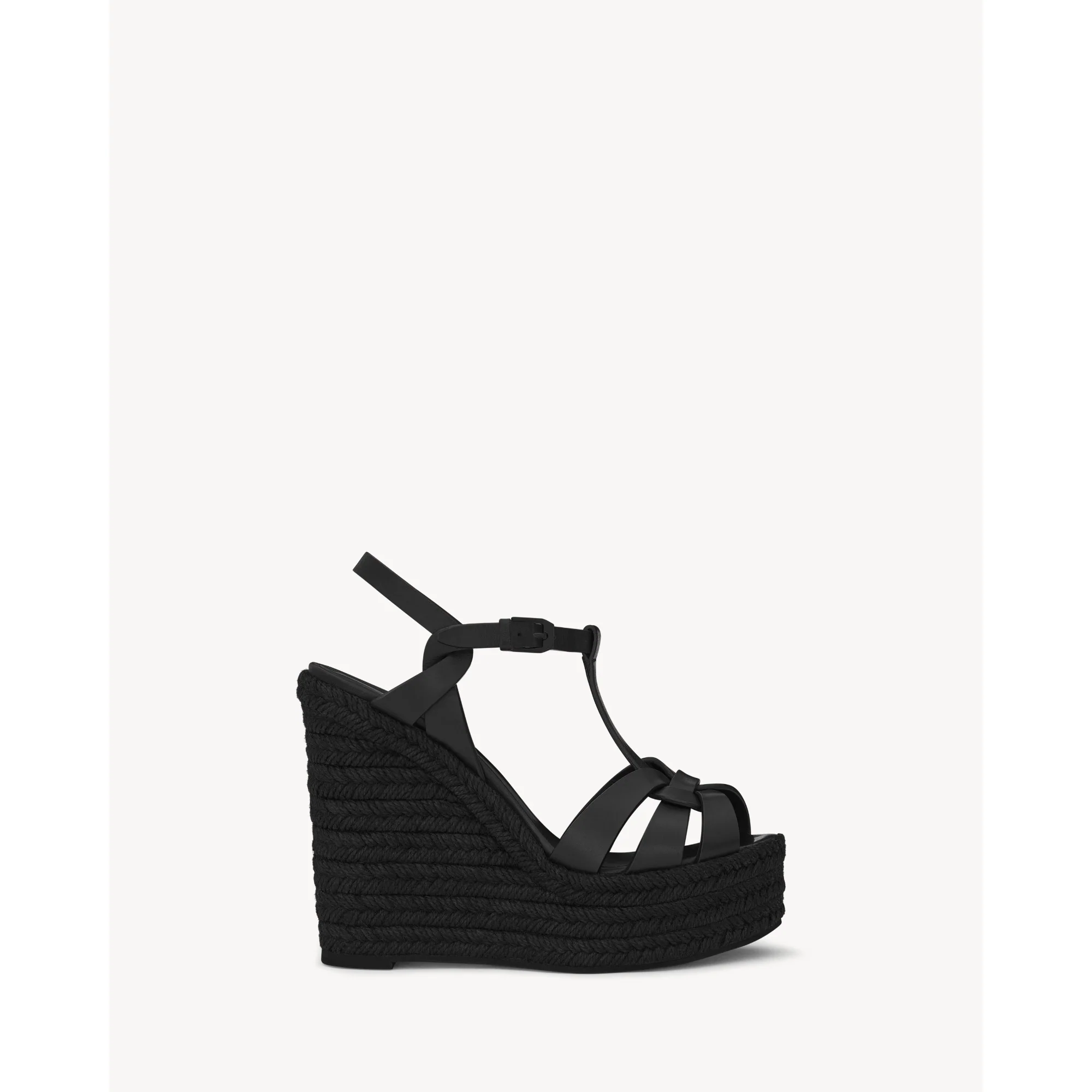 Espadrille 95 Wedge T-Strap Espadeilles - Nero