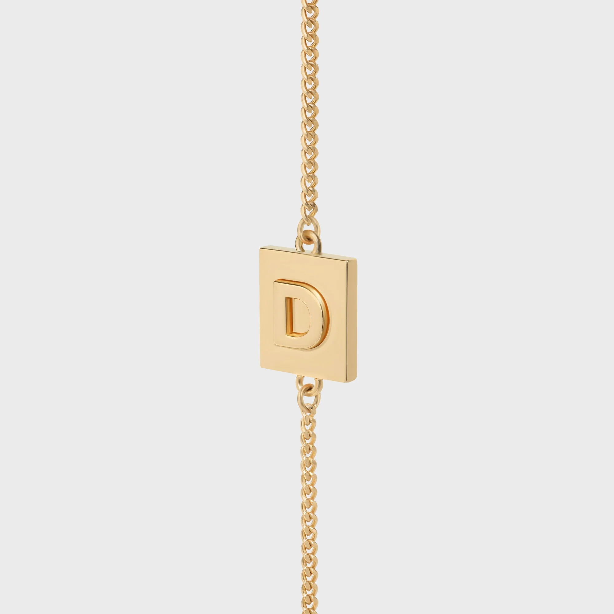 Alphabet D Bracelet - Gold - Image 4