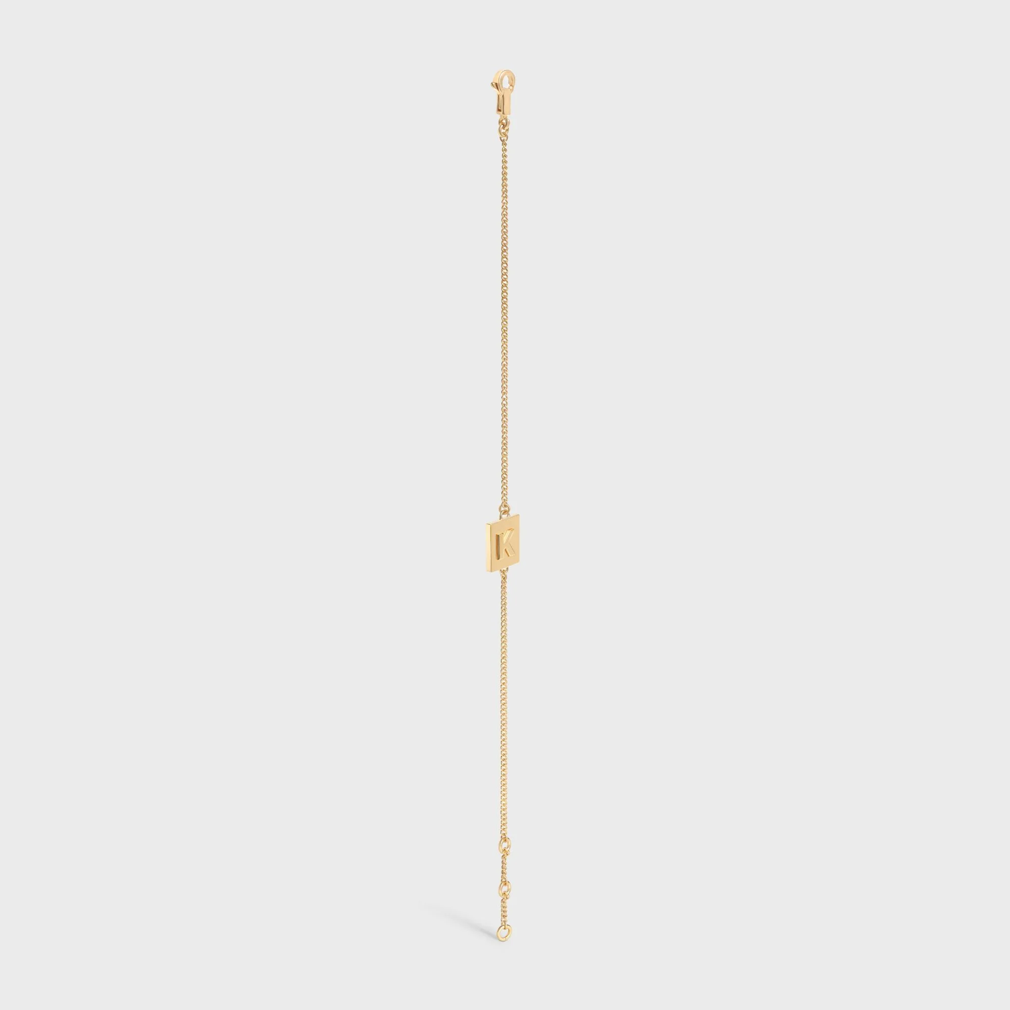 Alphabet K Bracelet - Gold - Image 2