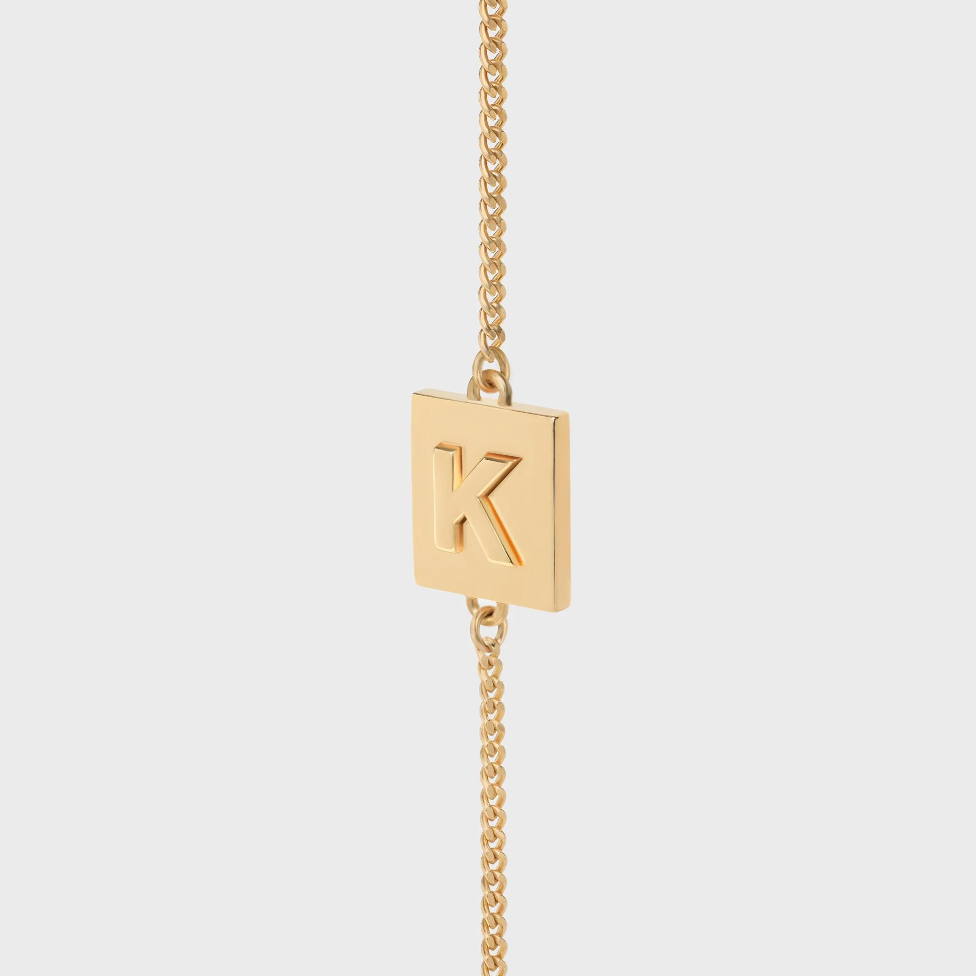 Alphabet K Bracelet - Gold - Image 3