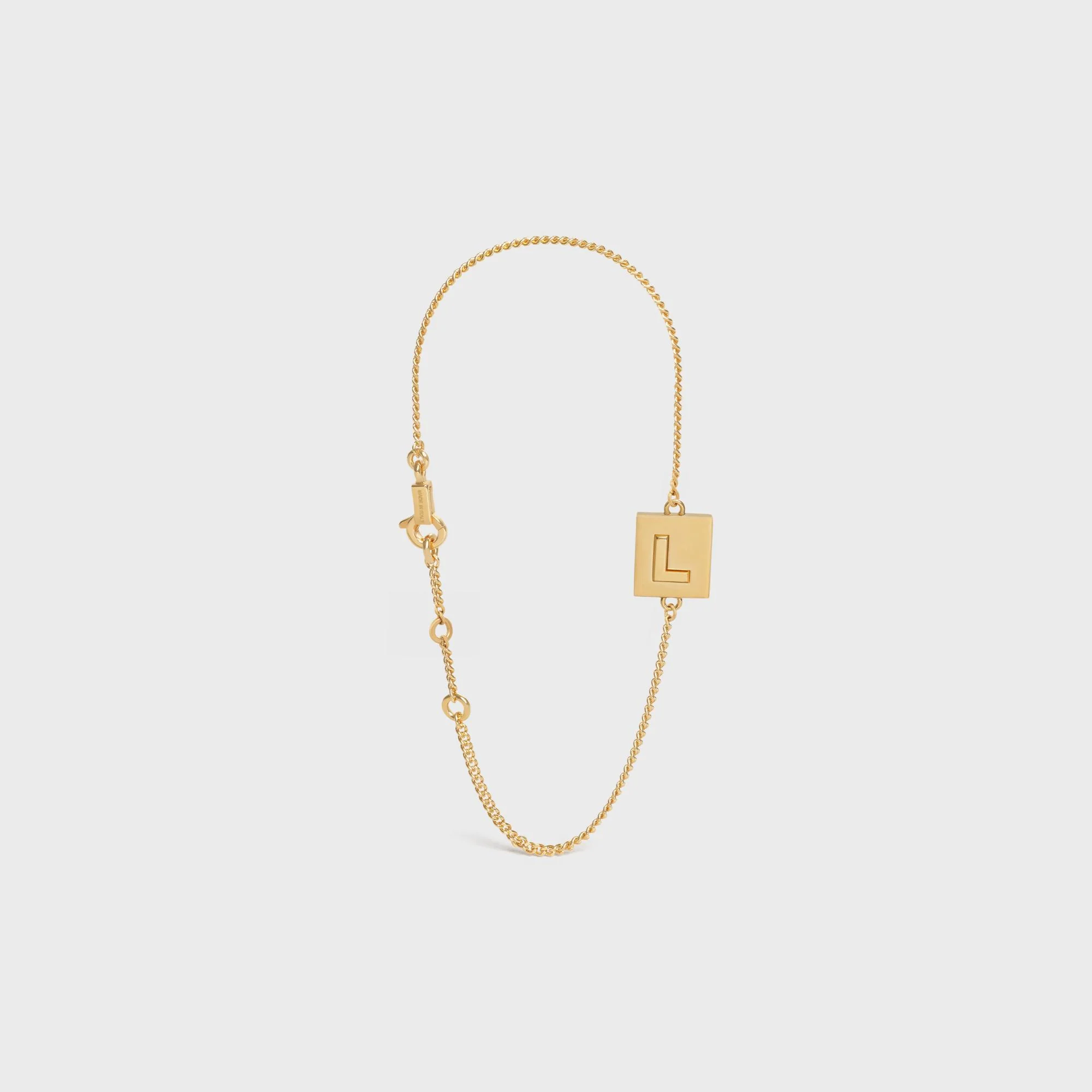Alphabet L Bracelet - Gold