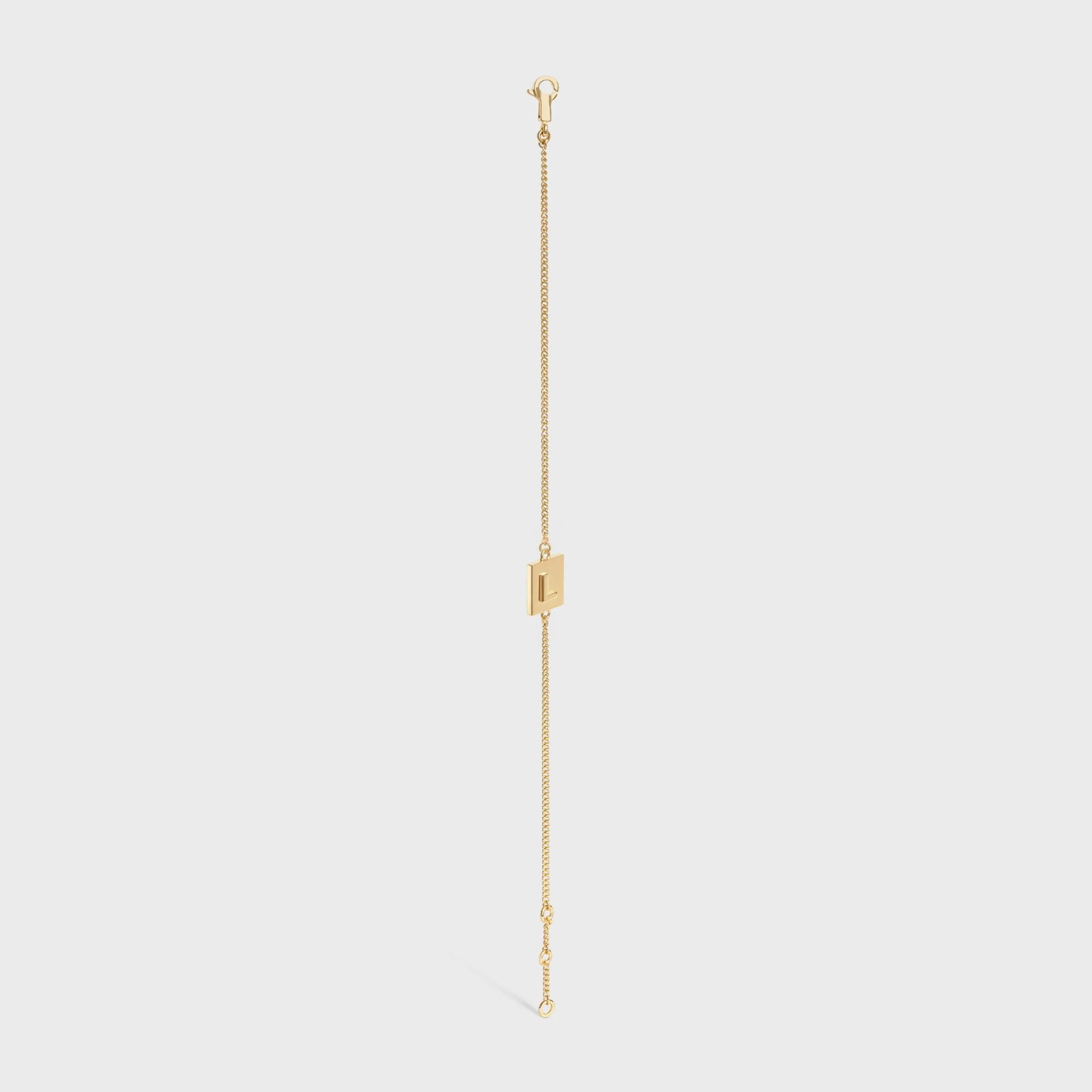 Alphabet L Bracelet - Gold - Image 3