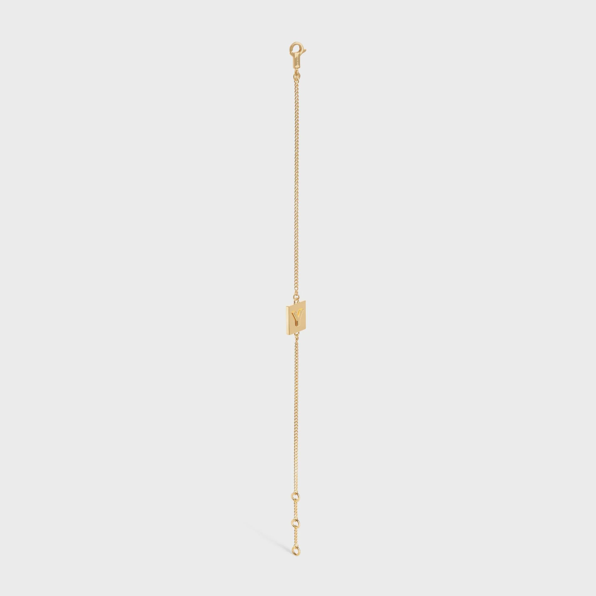 Alphabet Y Bracelet - Gold - Image 2