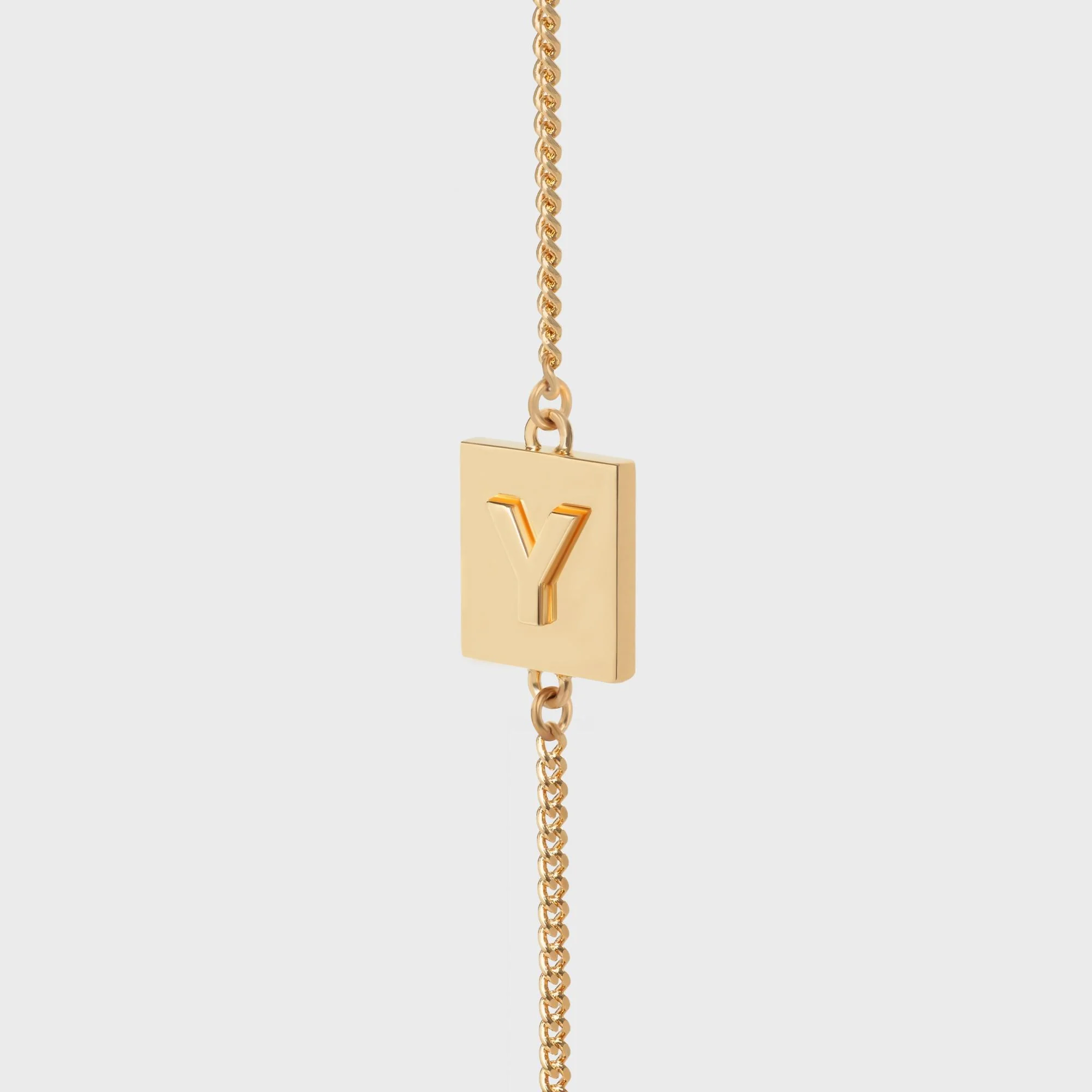 Alphabet Y Bracelet - Gold - Image 3