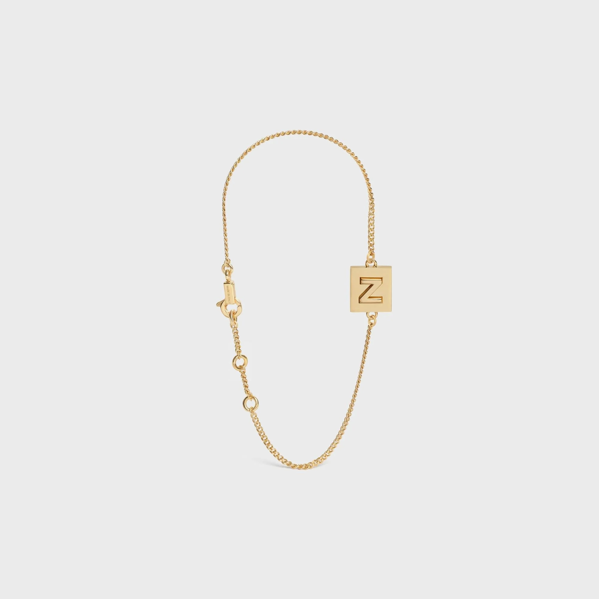 Alphabet Z Bracelet - Gold - Image 2